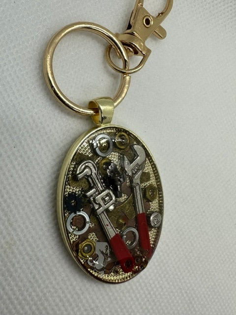 Steampunk Plumbers keychain