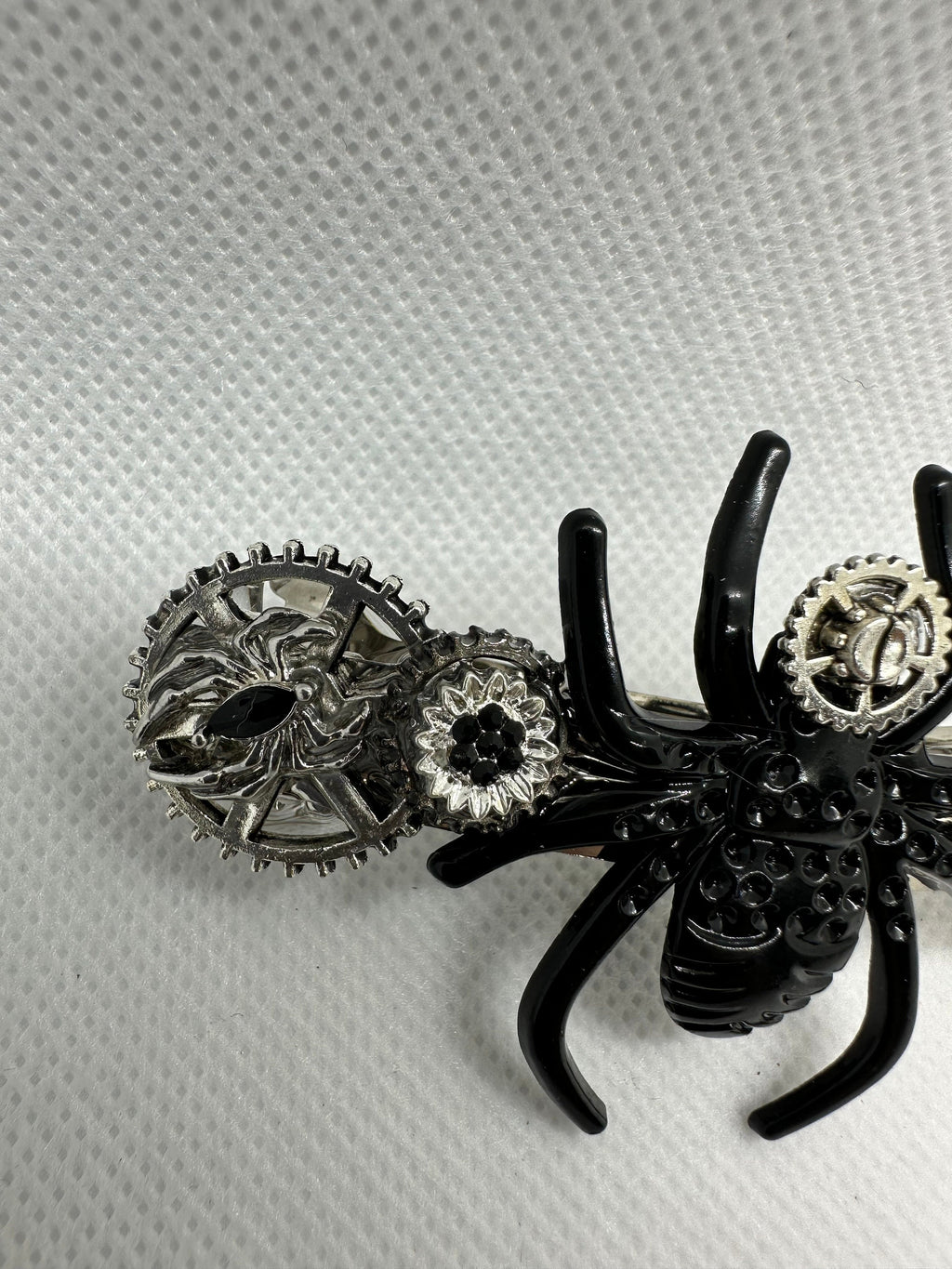 Halloween Steampunk Black Spider Hair Clip