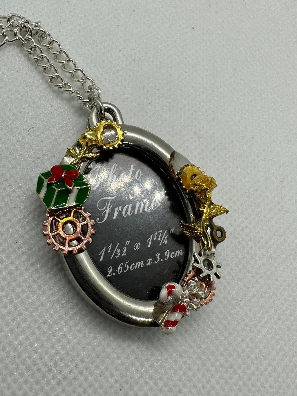 Christmas Frame Steampunk Necklace