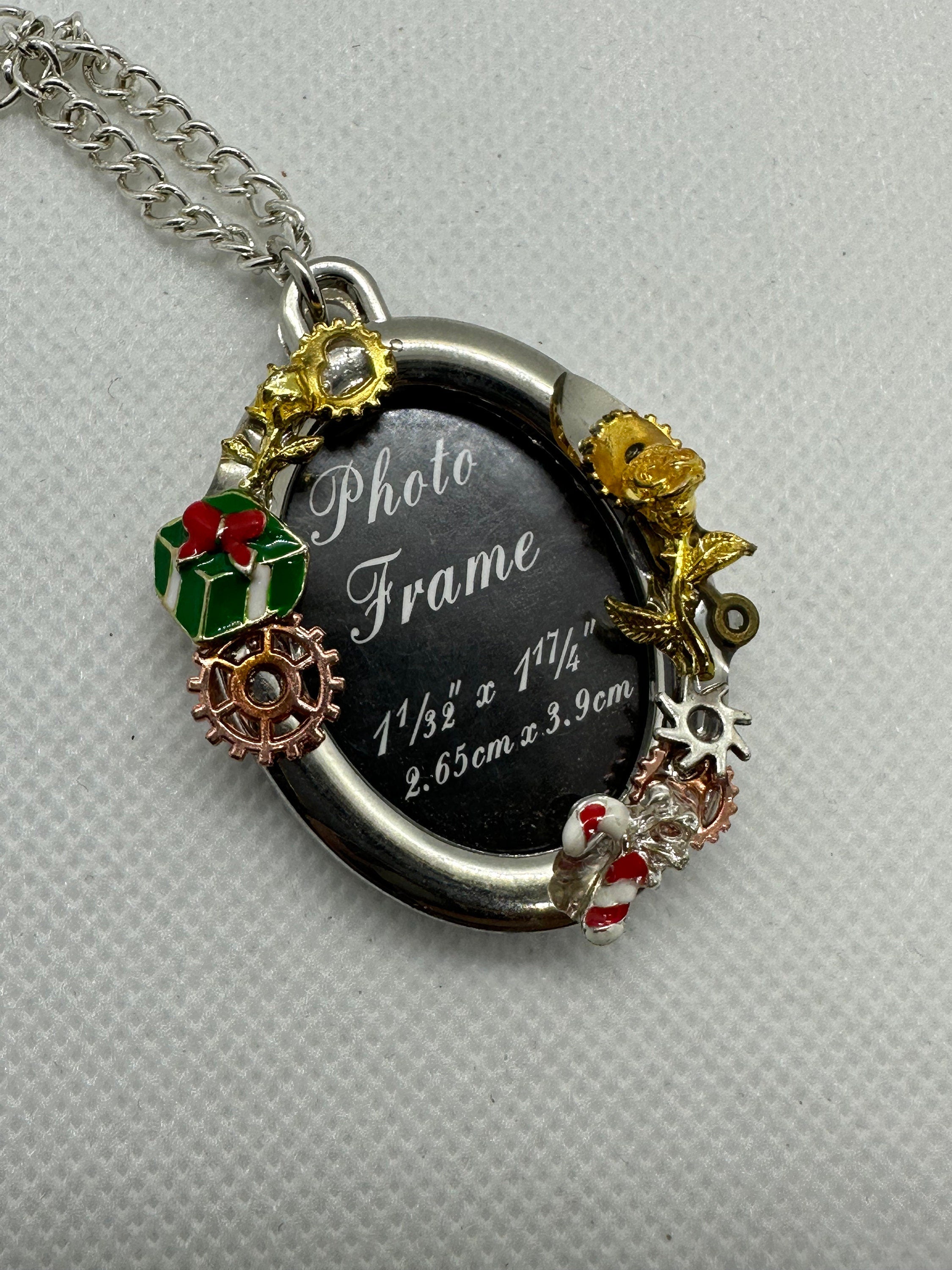 Christmas Frame Steampunk Necklace