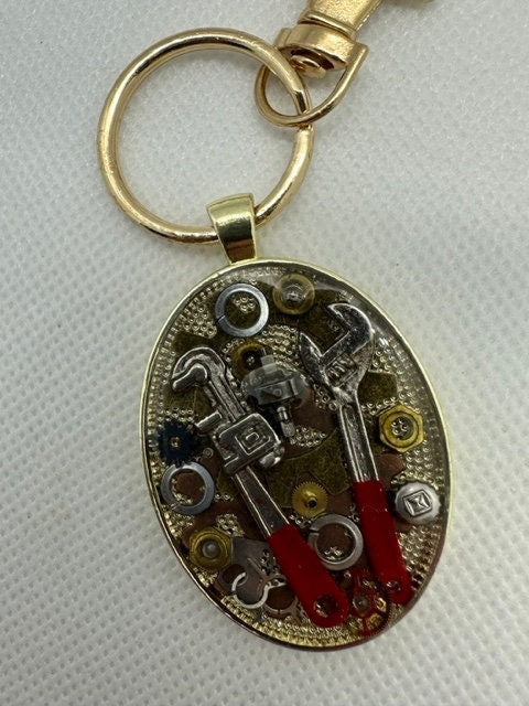 Steampunk Plumbers keychain