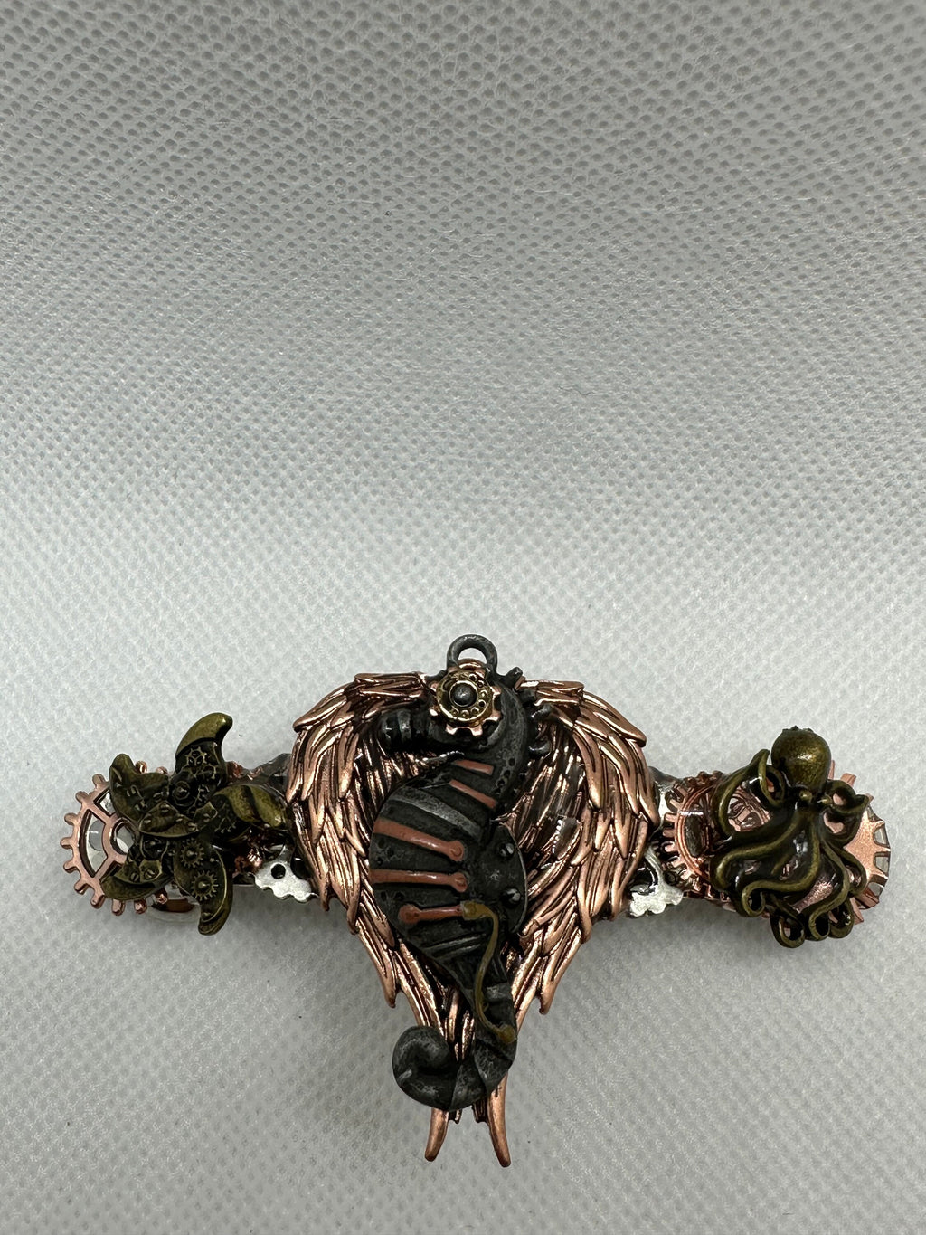 Steampunk Sea Horse with Wings Hair Clip
