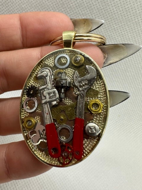Steampunk Plumbers keychain