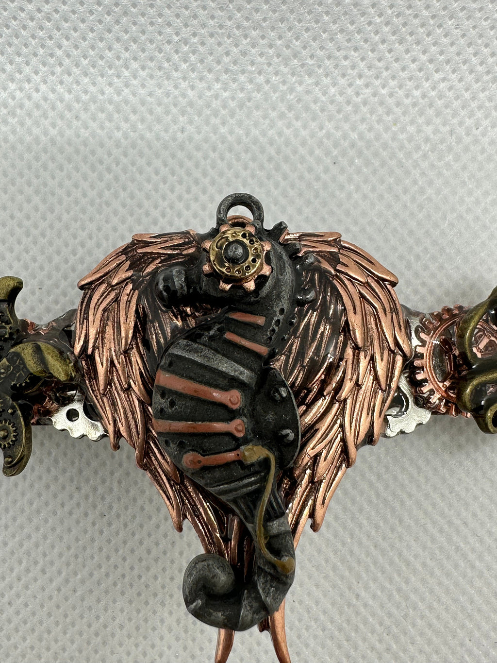 Steampunk Sea Horse with Wings Hair Clip