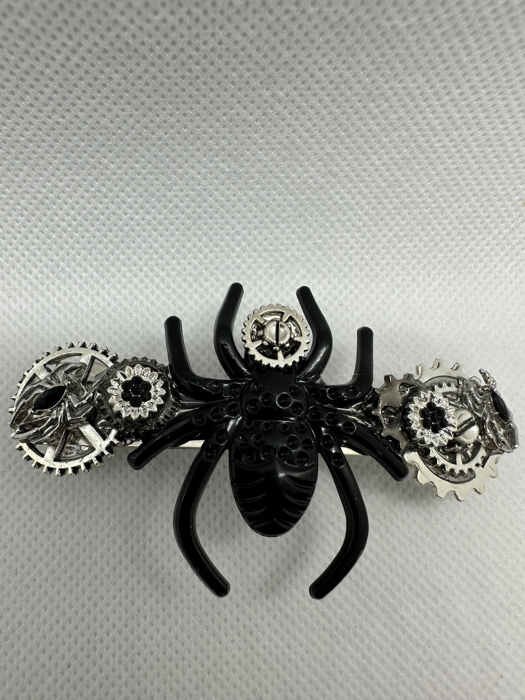 Halloween Steampunk Black Spider Hair Clip