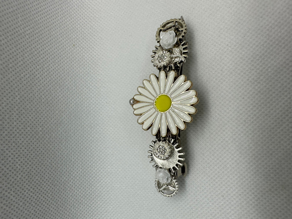 Metal Daisy Steampunk Hairclip
