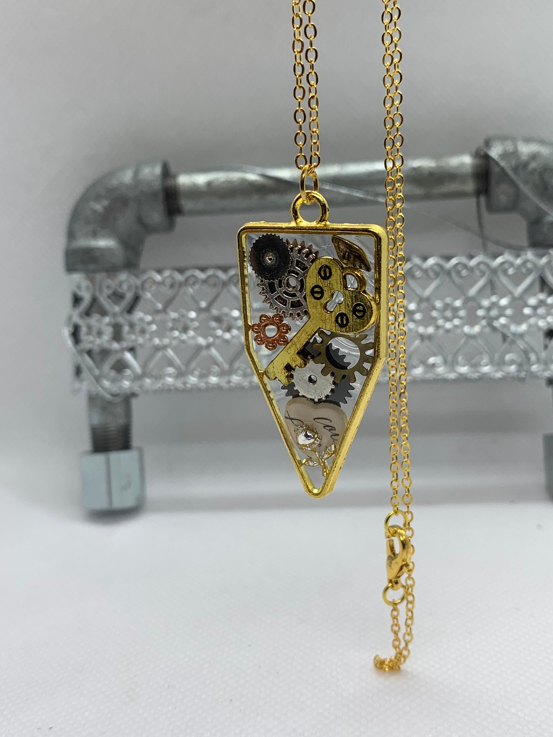 Basic Steampunk Necklace with Skeleton Key