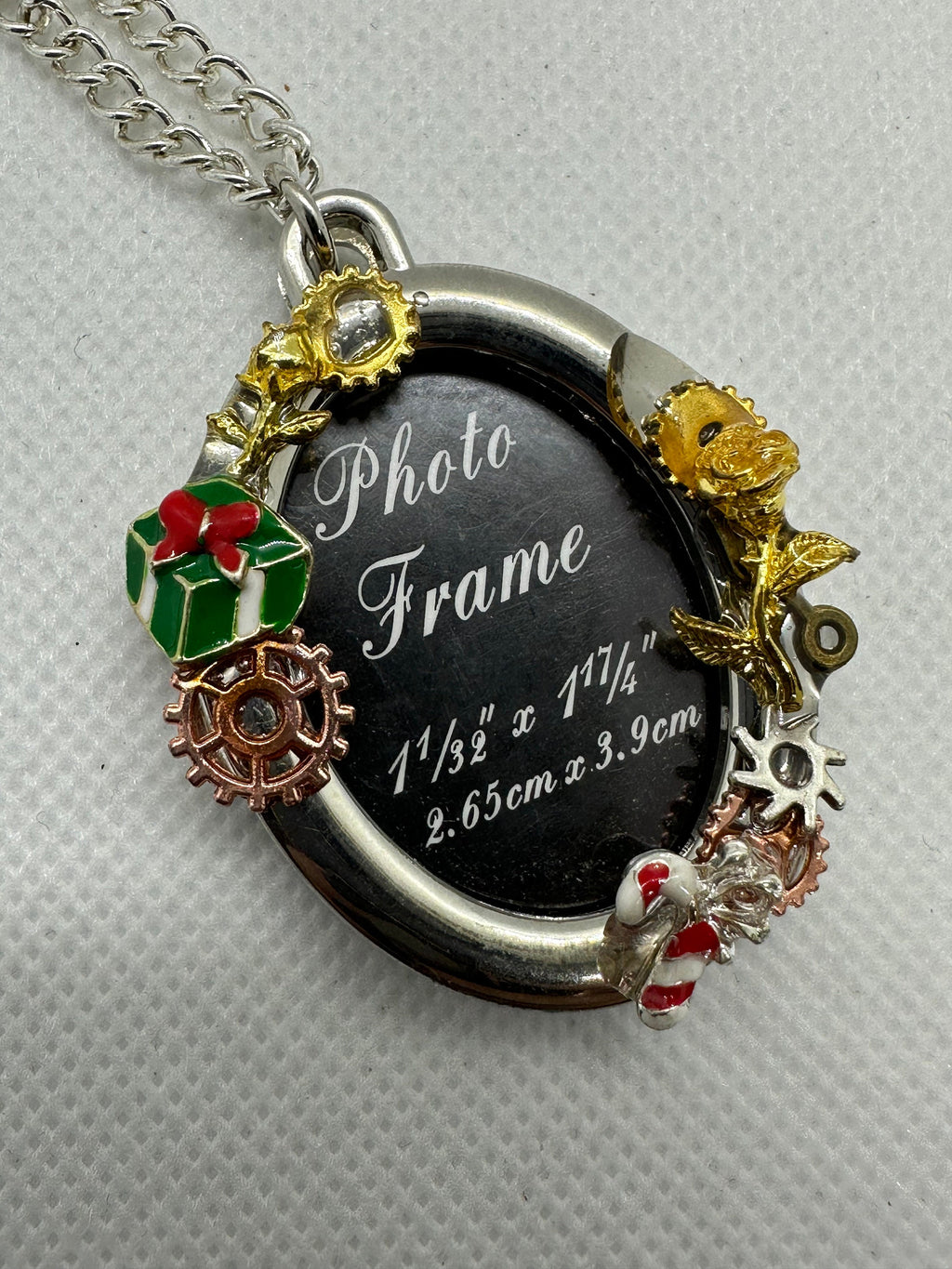 Christmas Frame Steampunk Necklace