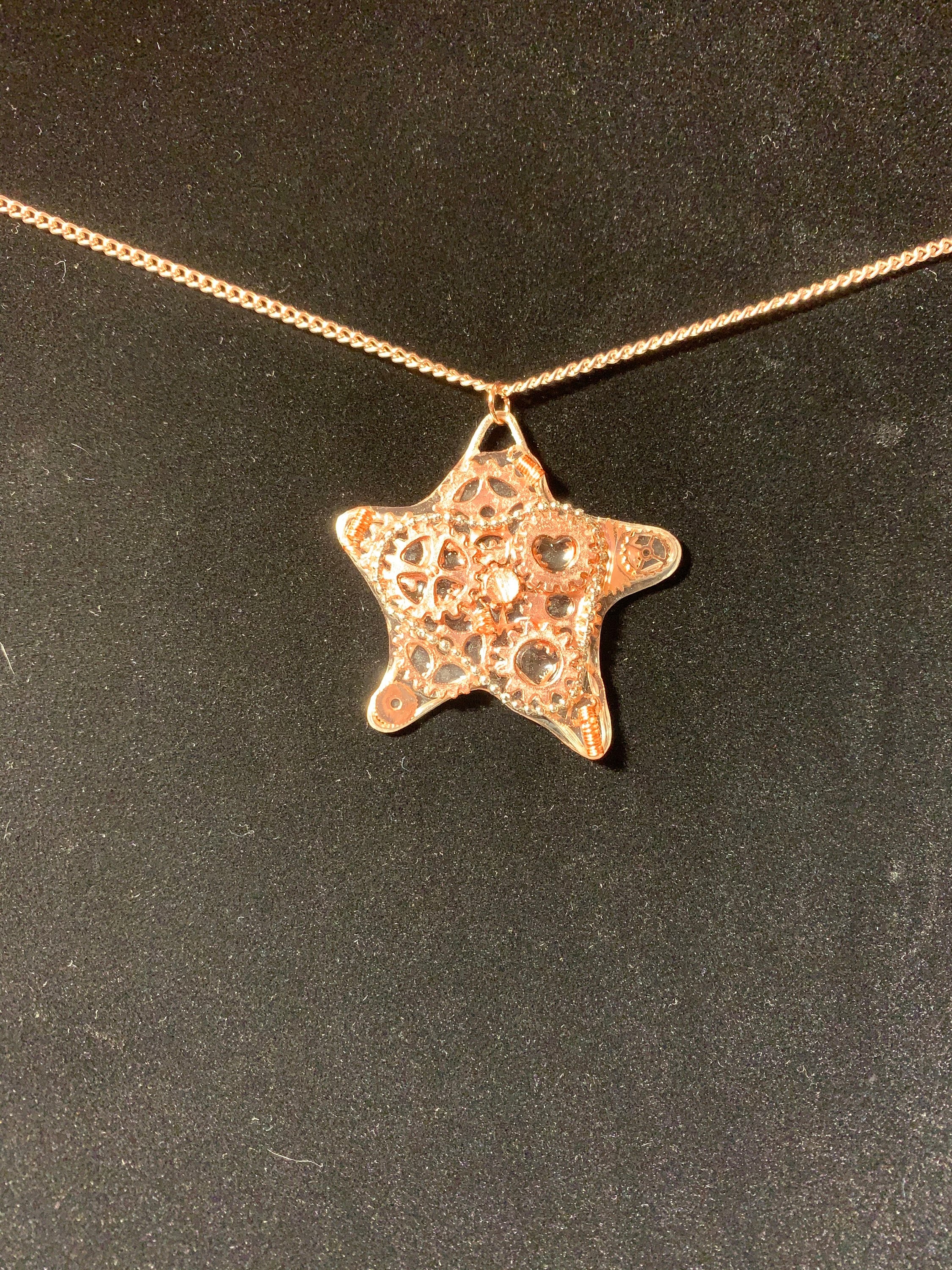 Steampunk star necklace
