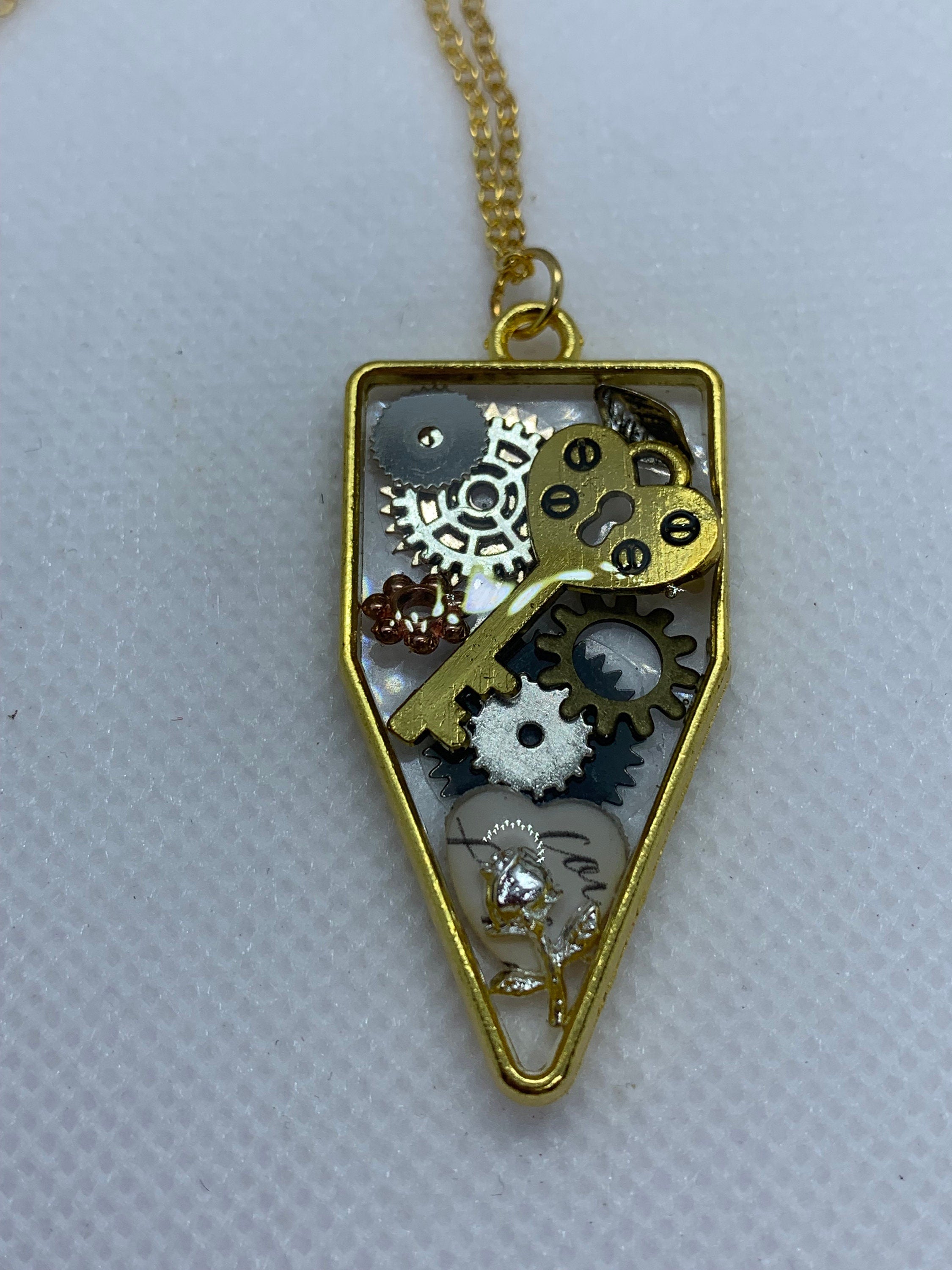 Basic Steampunk Necklace with Skeleton Key