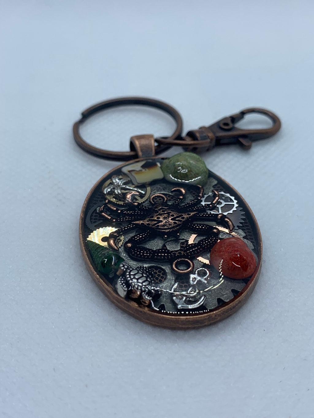 Crab Ocean Turtle Steampunk Keychain