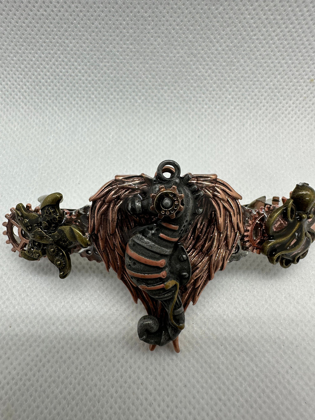 Steampunk Sea Horse with Wings Hair Clip