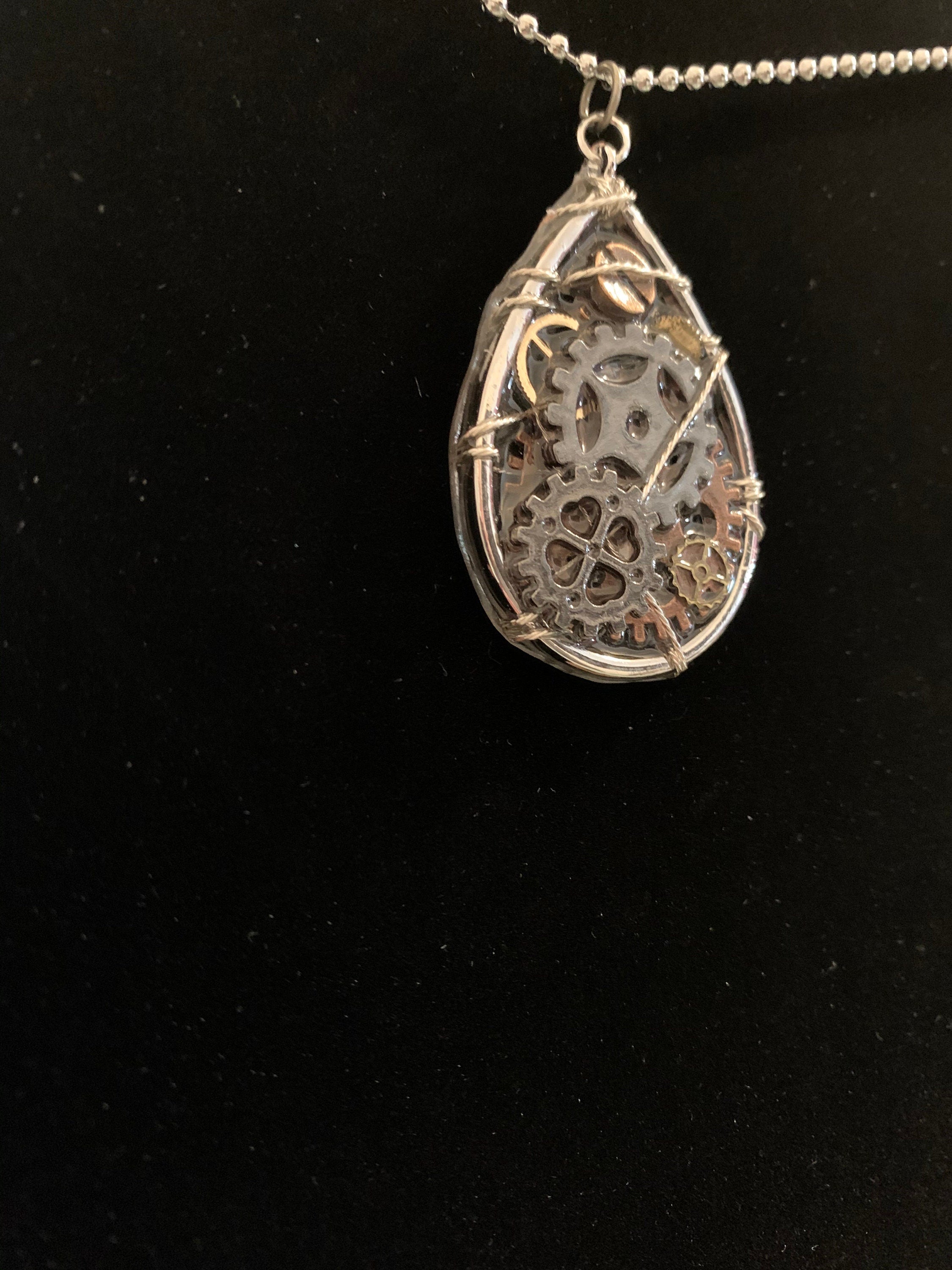 Steampunk Tear Drop Necklace