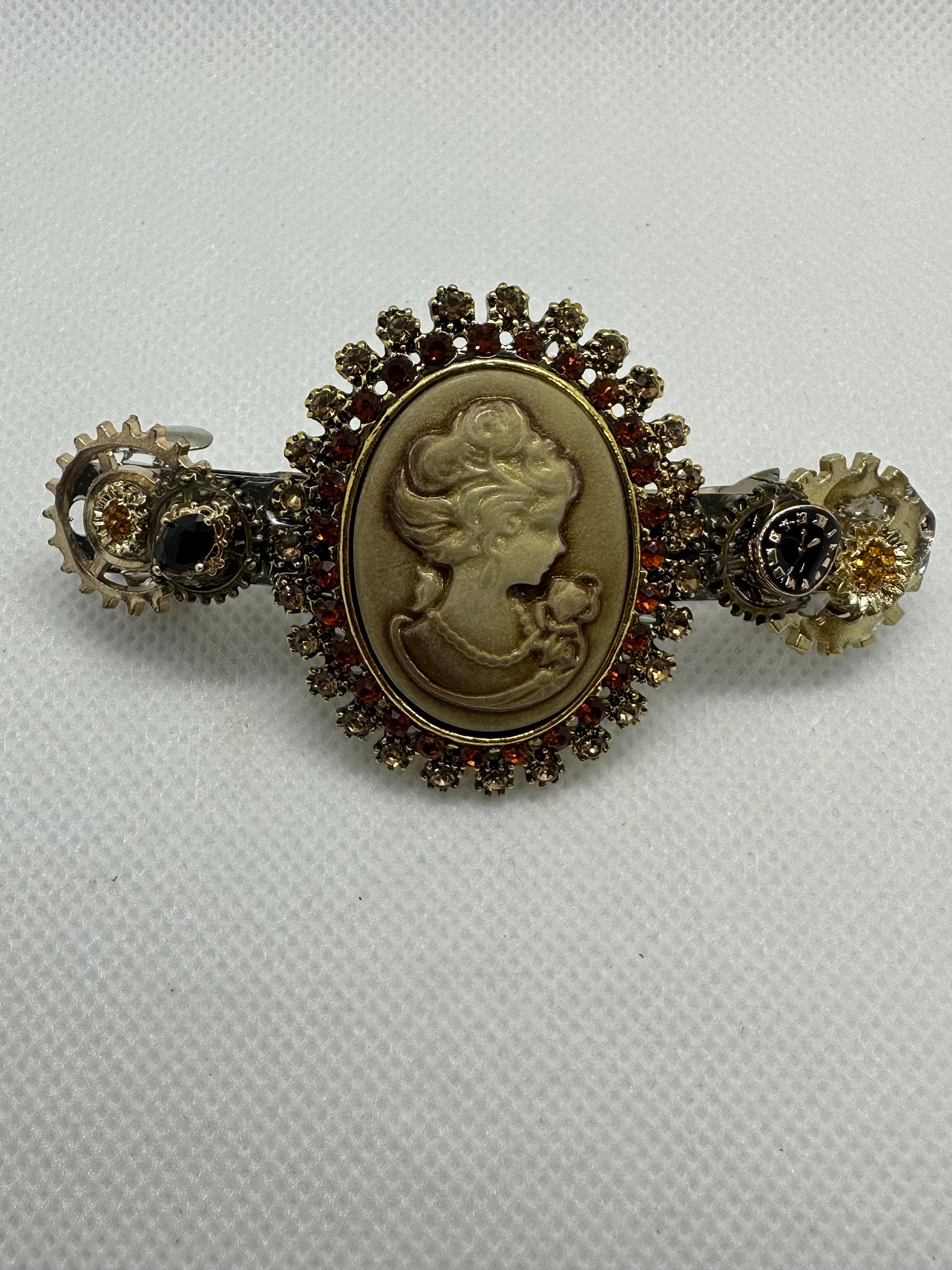 Lady Cameo Antique Steampunk Hairclip