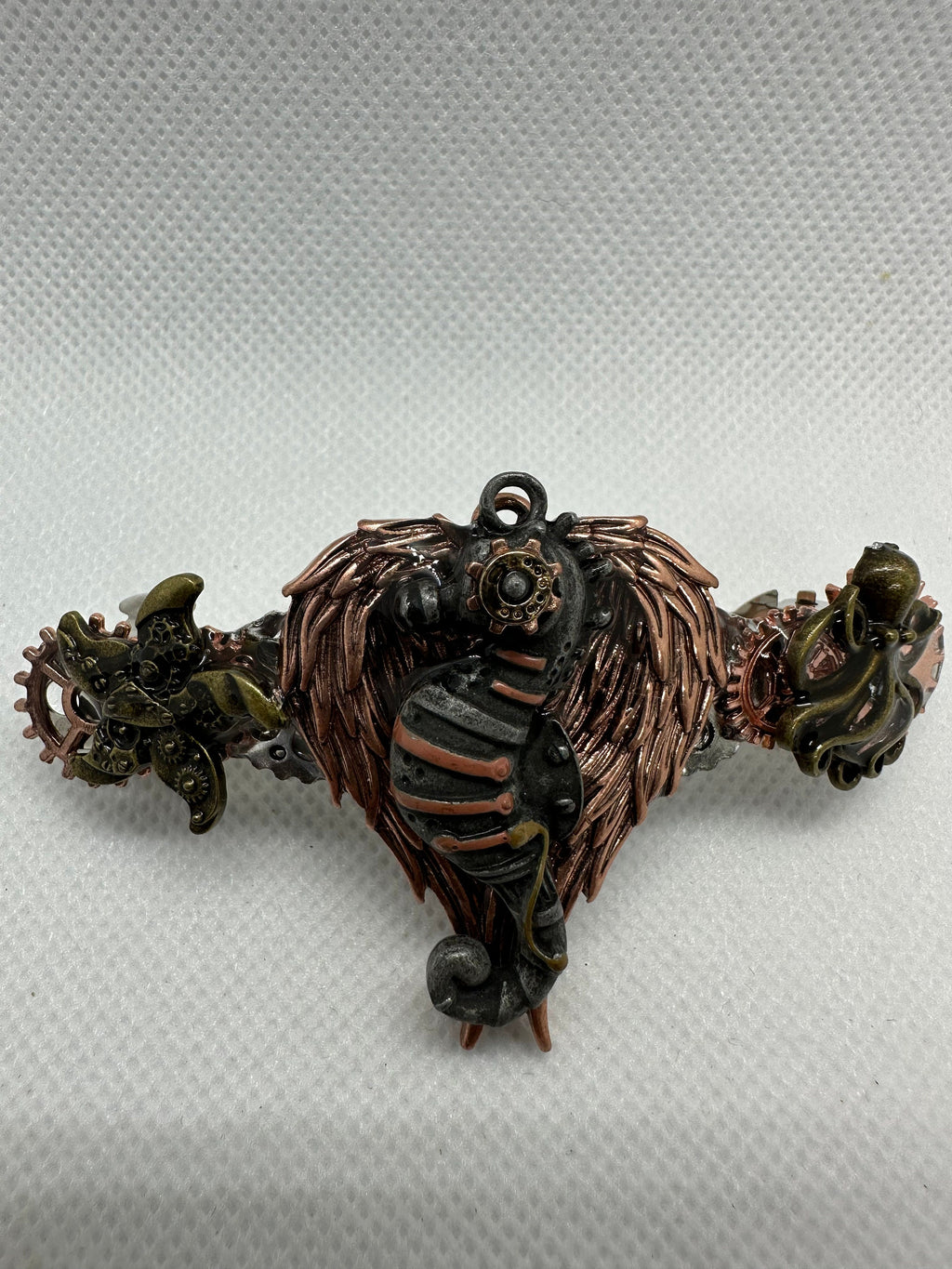 Steampunk Sea Horse with Wings Hair Clip