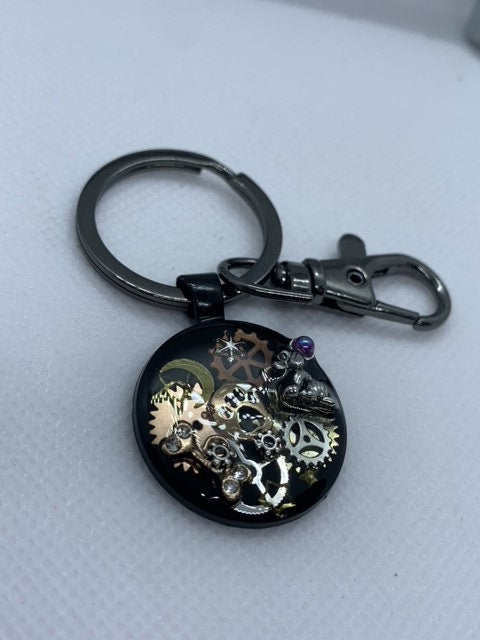 Little Doggie Animal Pet Steampunk Keychain
