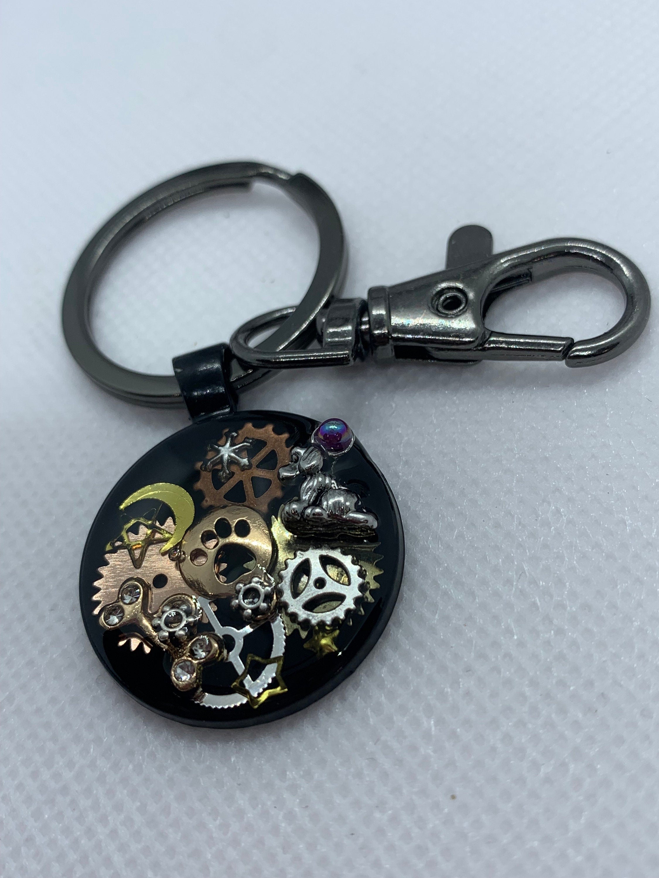 Little Doggie Animal Pet Steampunk Keychain