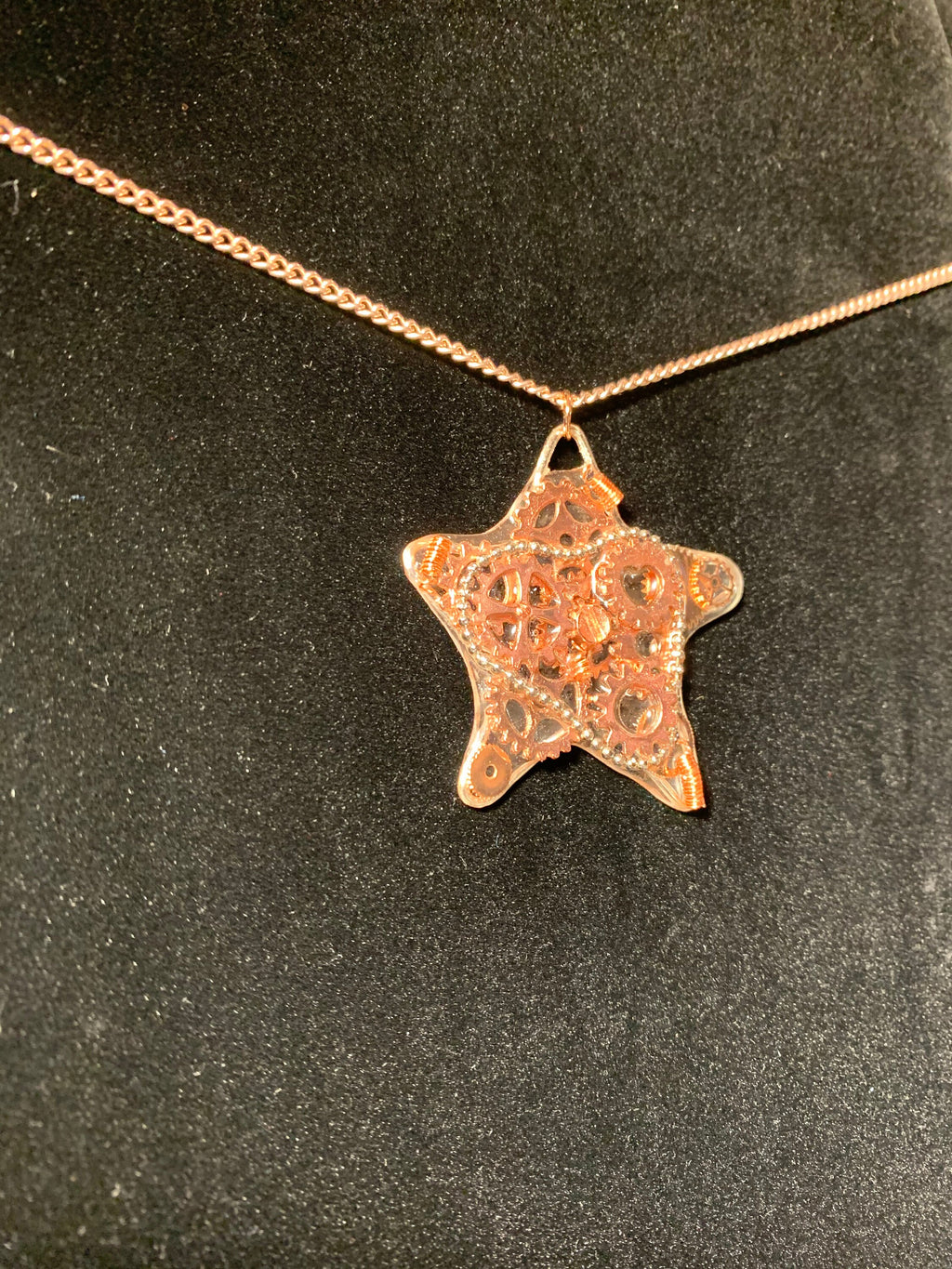 Steampunk star necklace