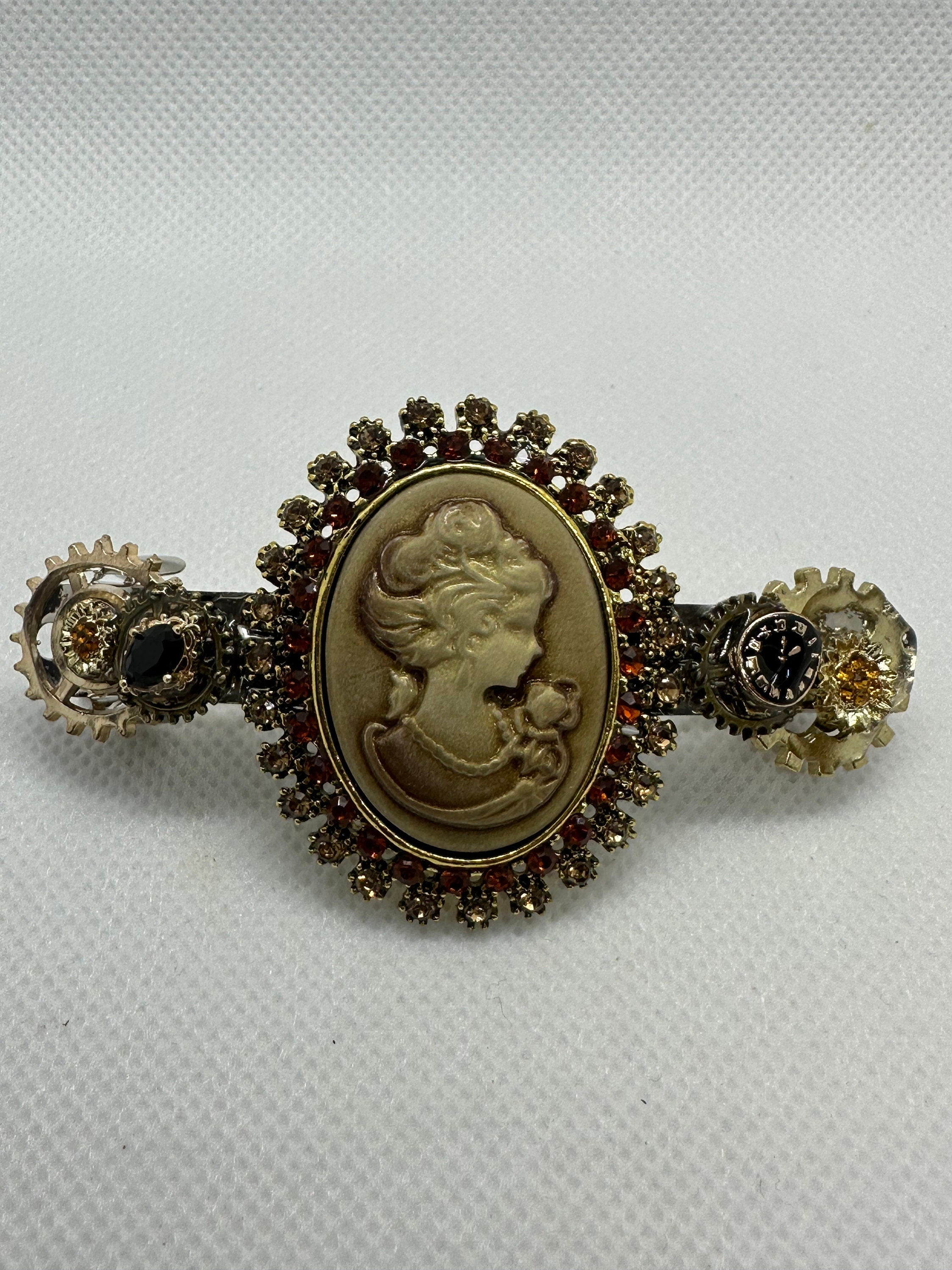 Lady Cameo Antique Steampunk Hairclip