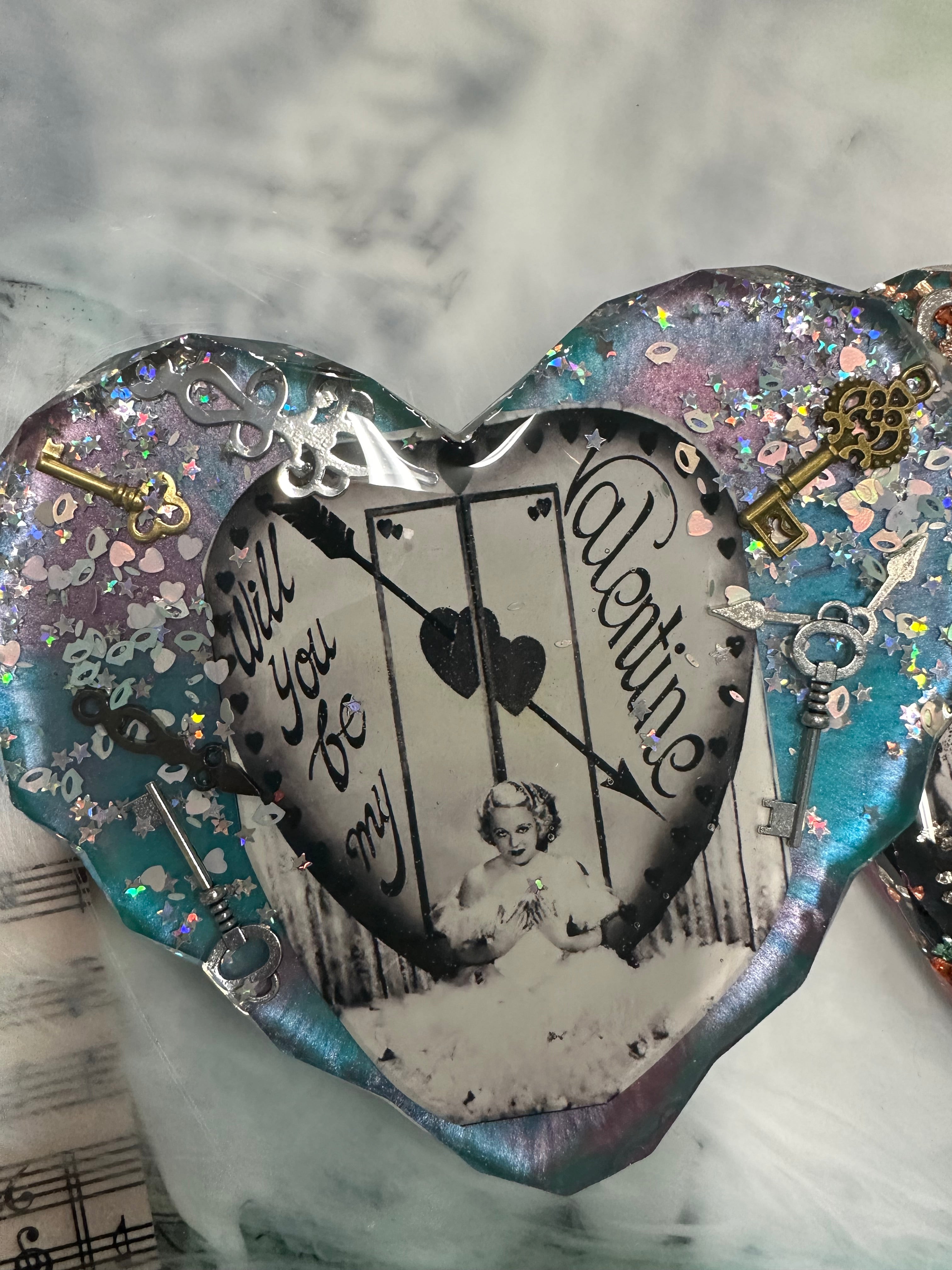 Valentines Day heart shaped Coasters