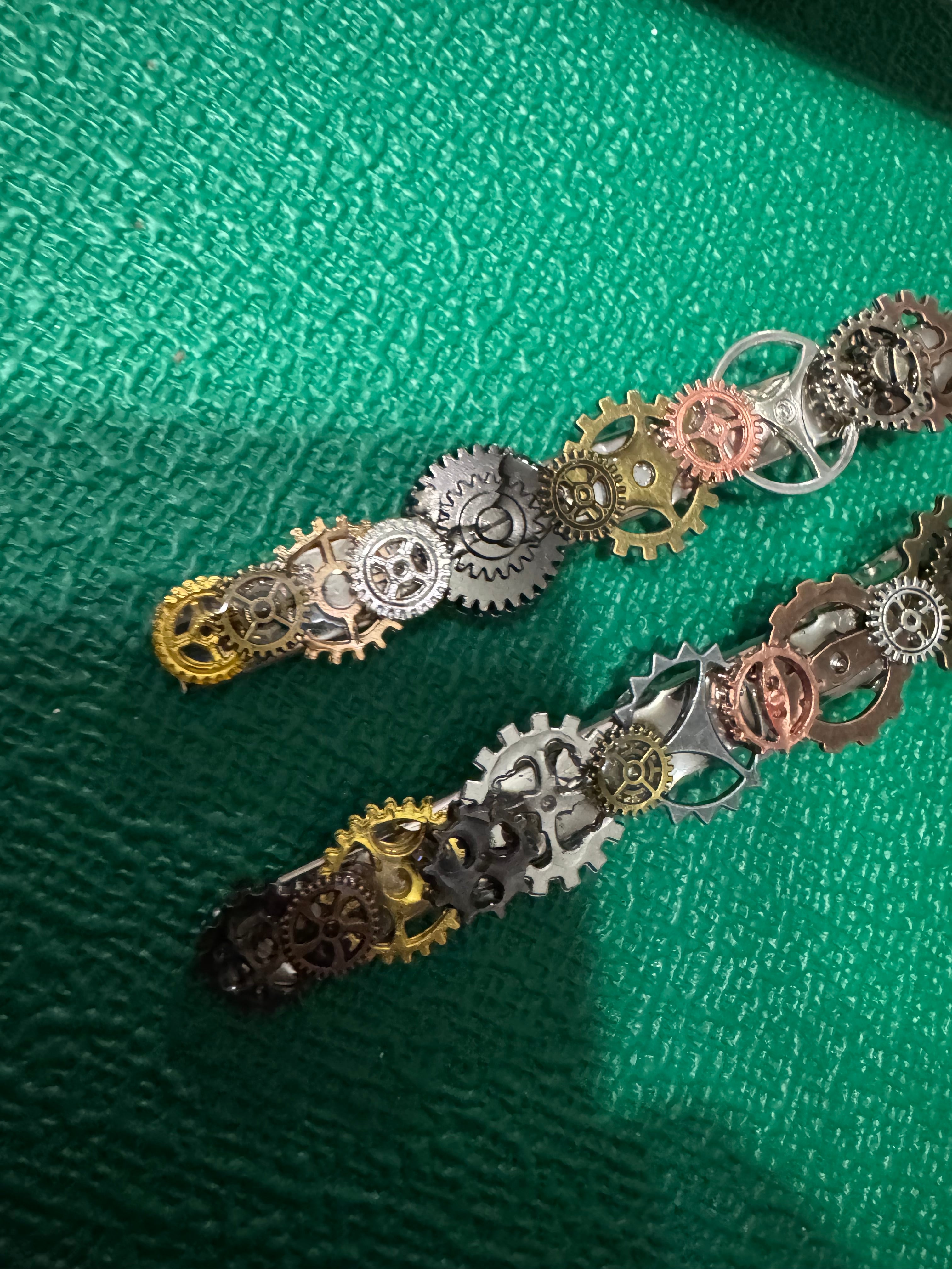 Basic Steampunk Hair clip Barrette Set
