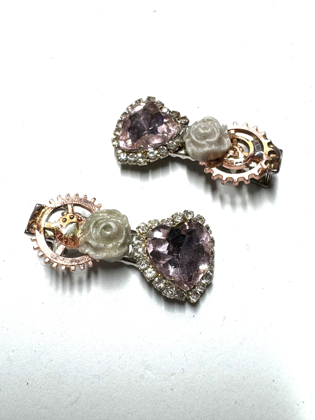 Tiny Heart Hair Barrettes