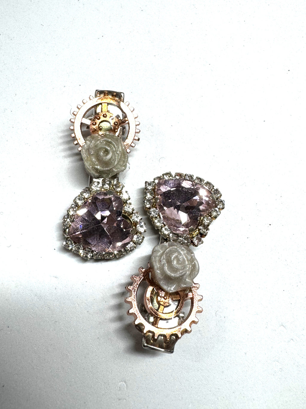 Tiny Heart Hair Barrettes