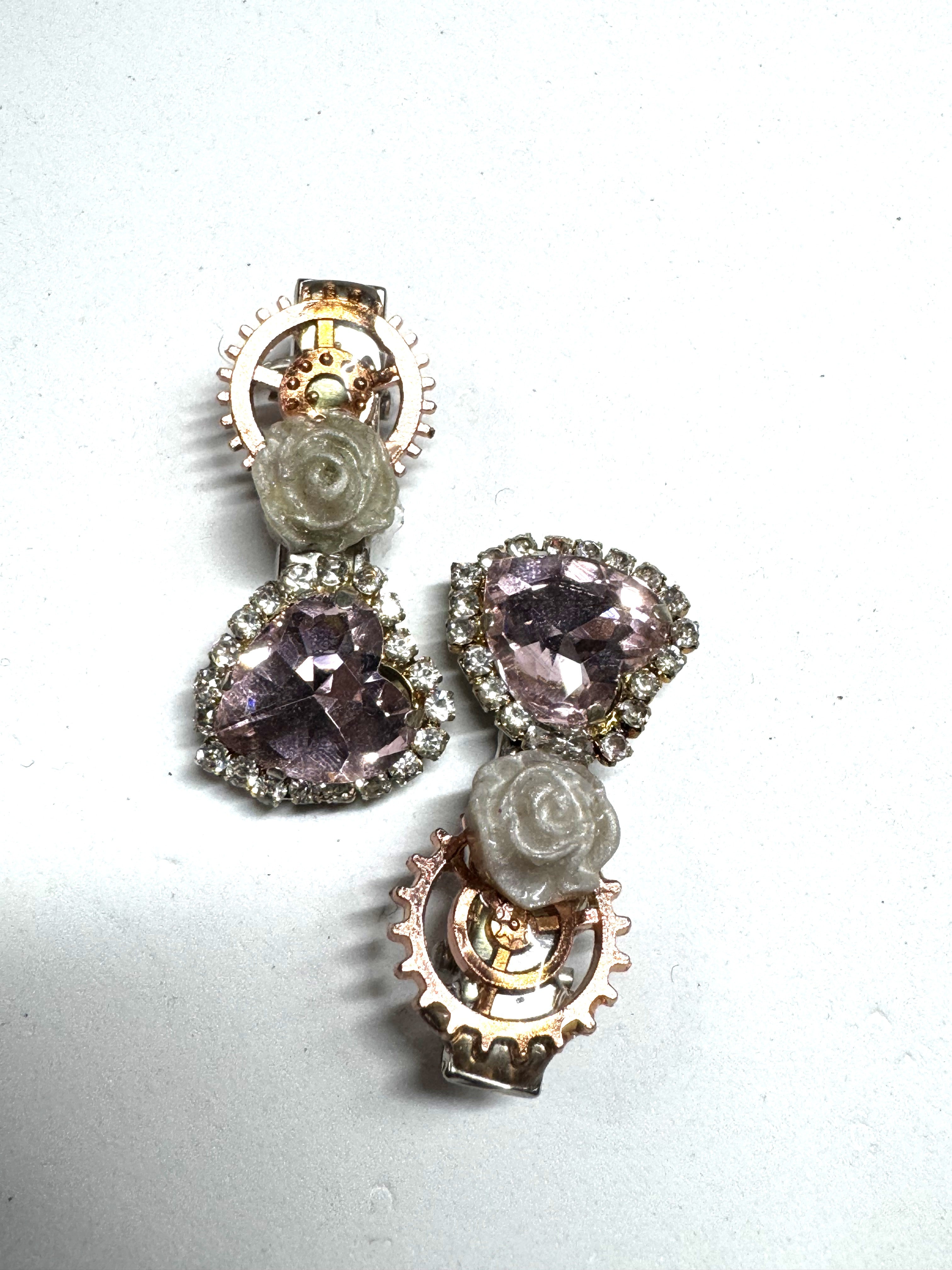 Tiny Heart Hair Barrettes