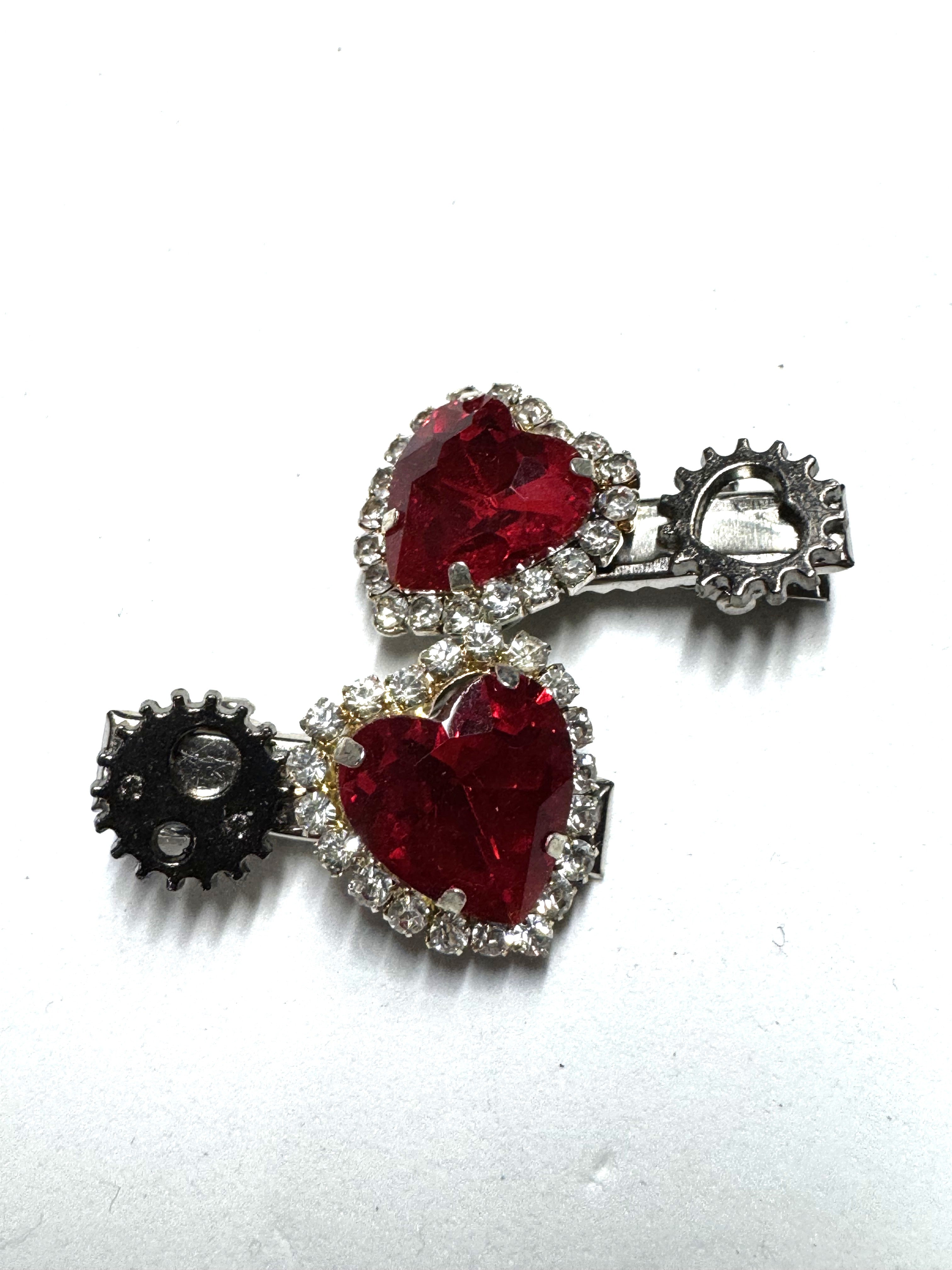 Tiny Heart Hair Barrettes