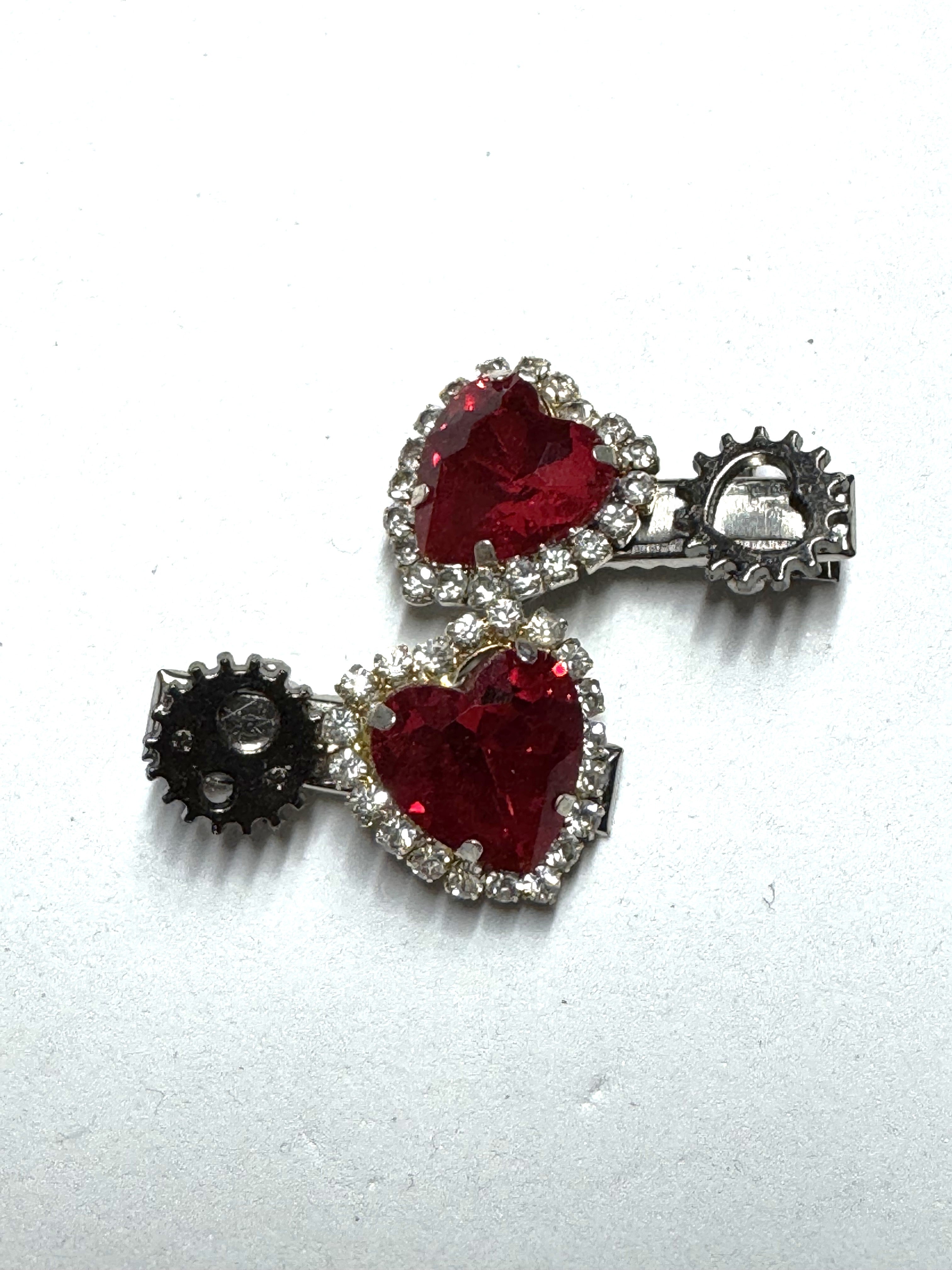 Tiny Heart Hair Barrettes