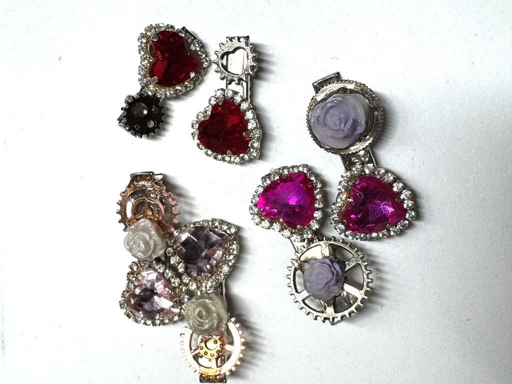Tiny Heart Hair Barrettes