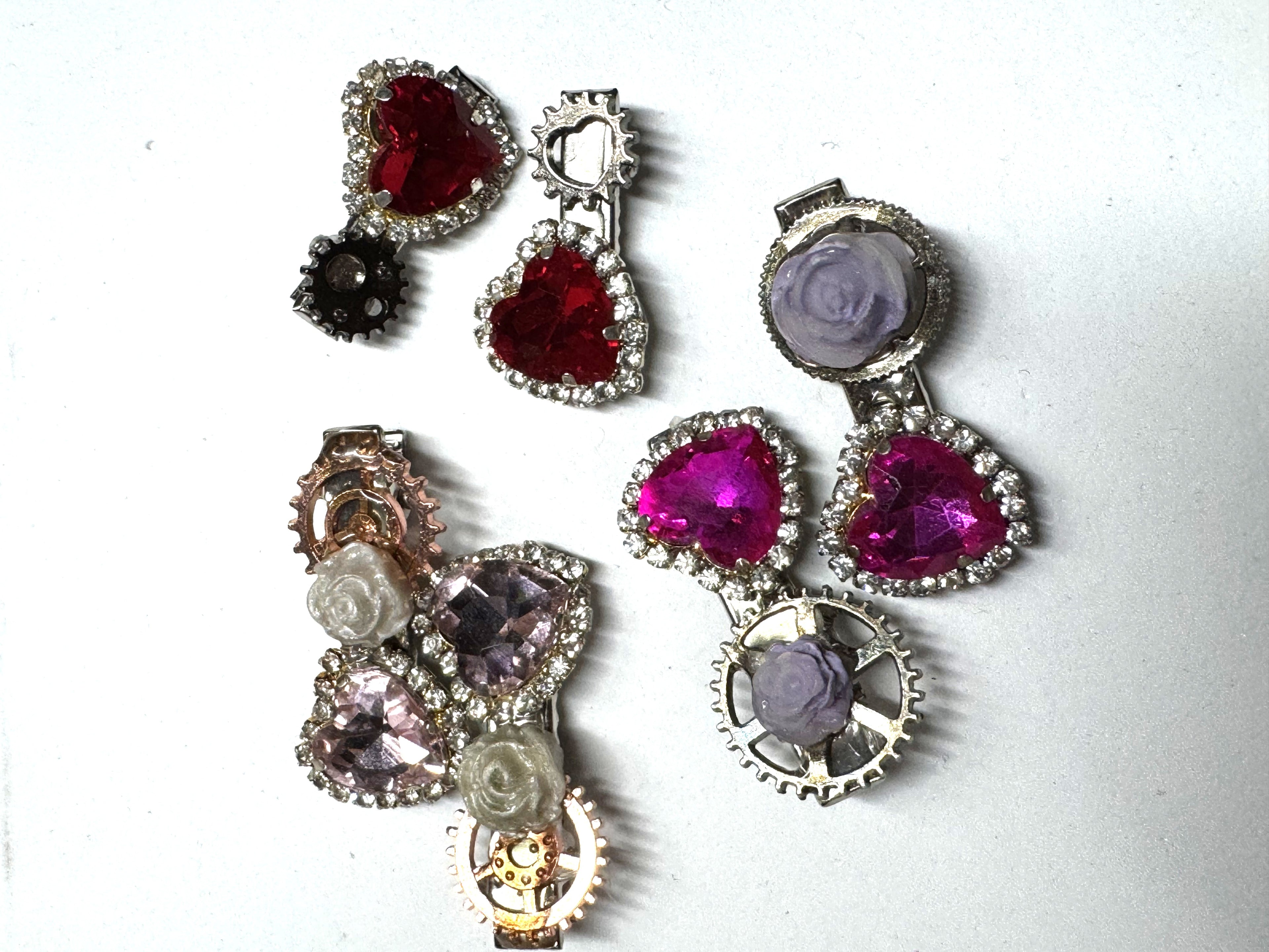 Tiny Heart Hair Barrettes