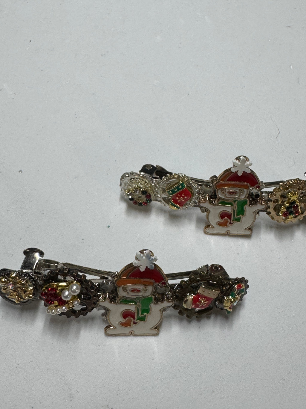 Snowmen Steampunk Barrettes