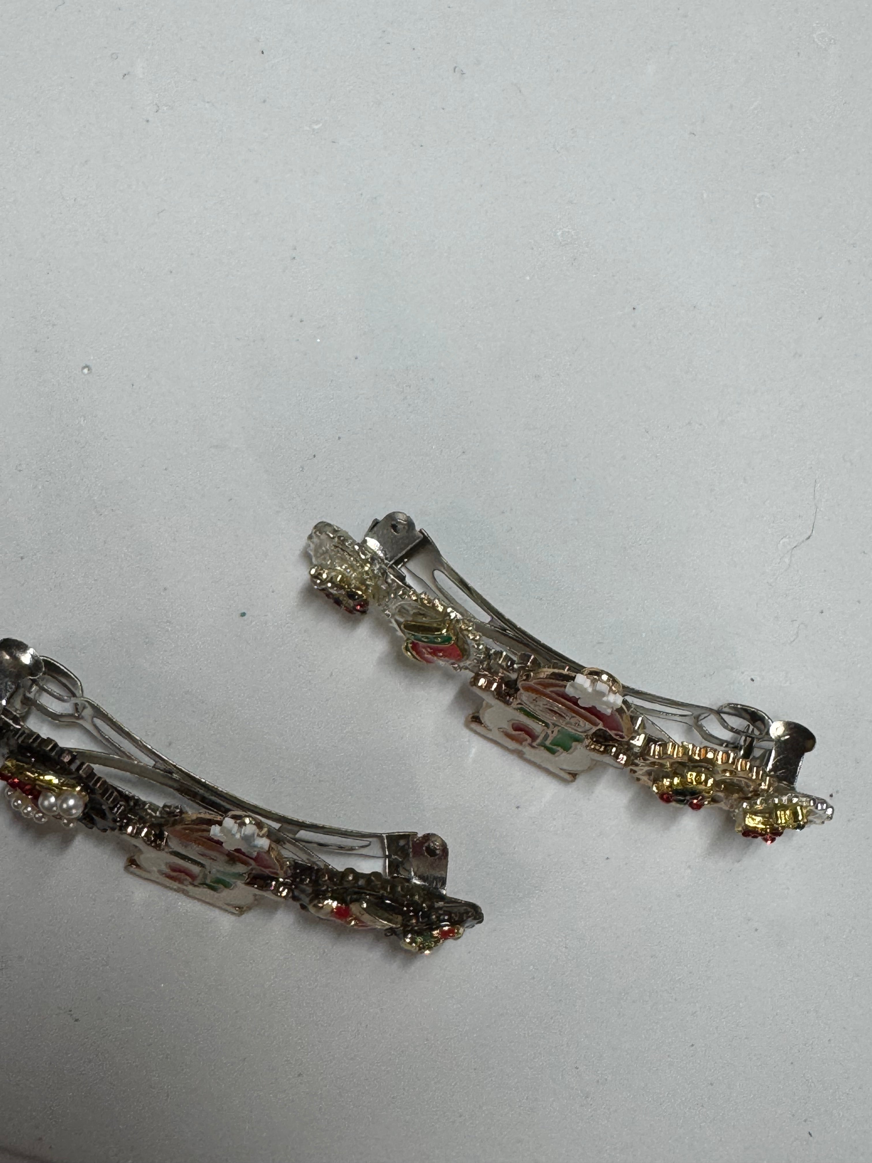 Christmas Steampunk Barrettes