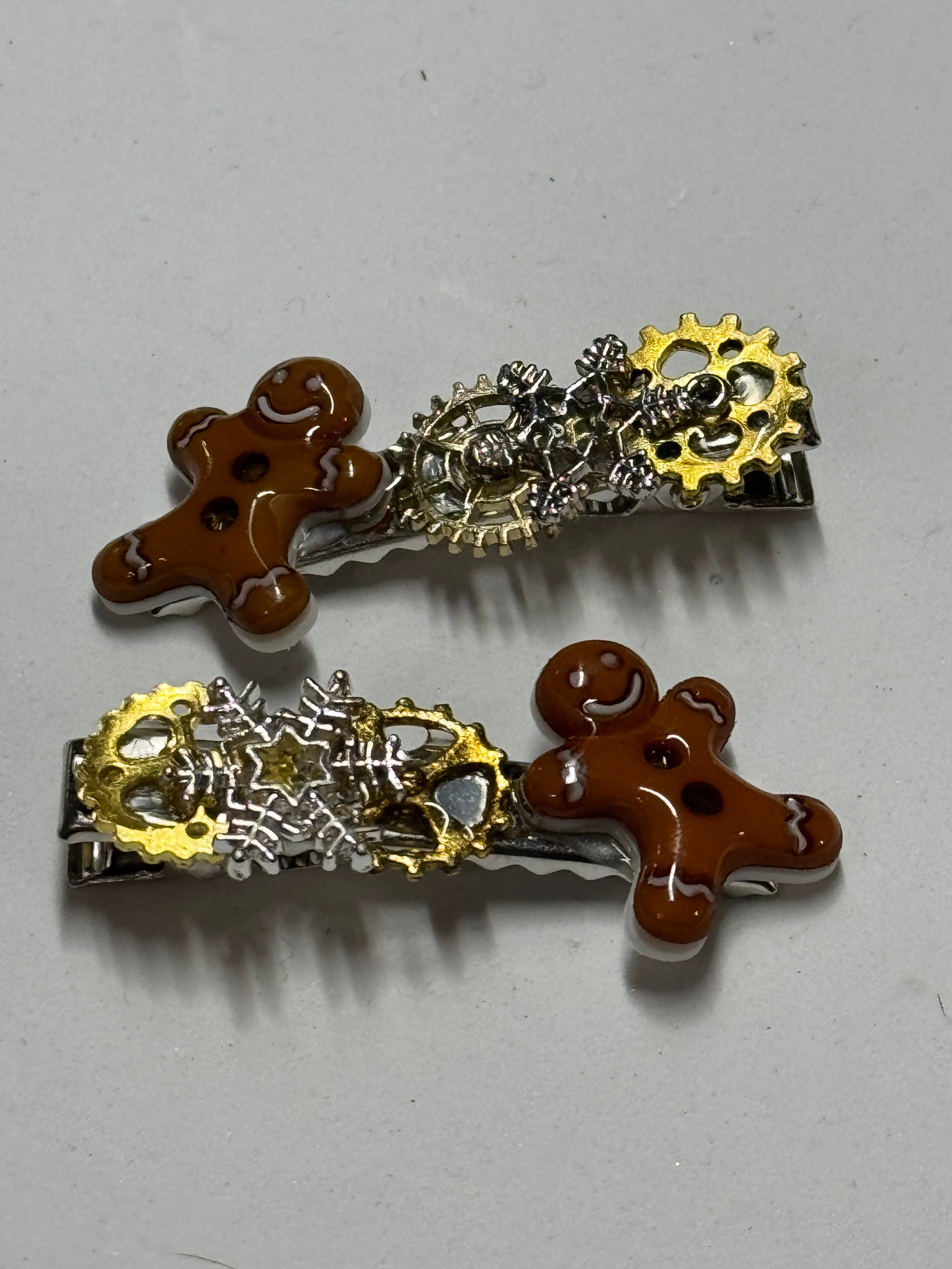 Christmas Steampunk Barrettes