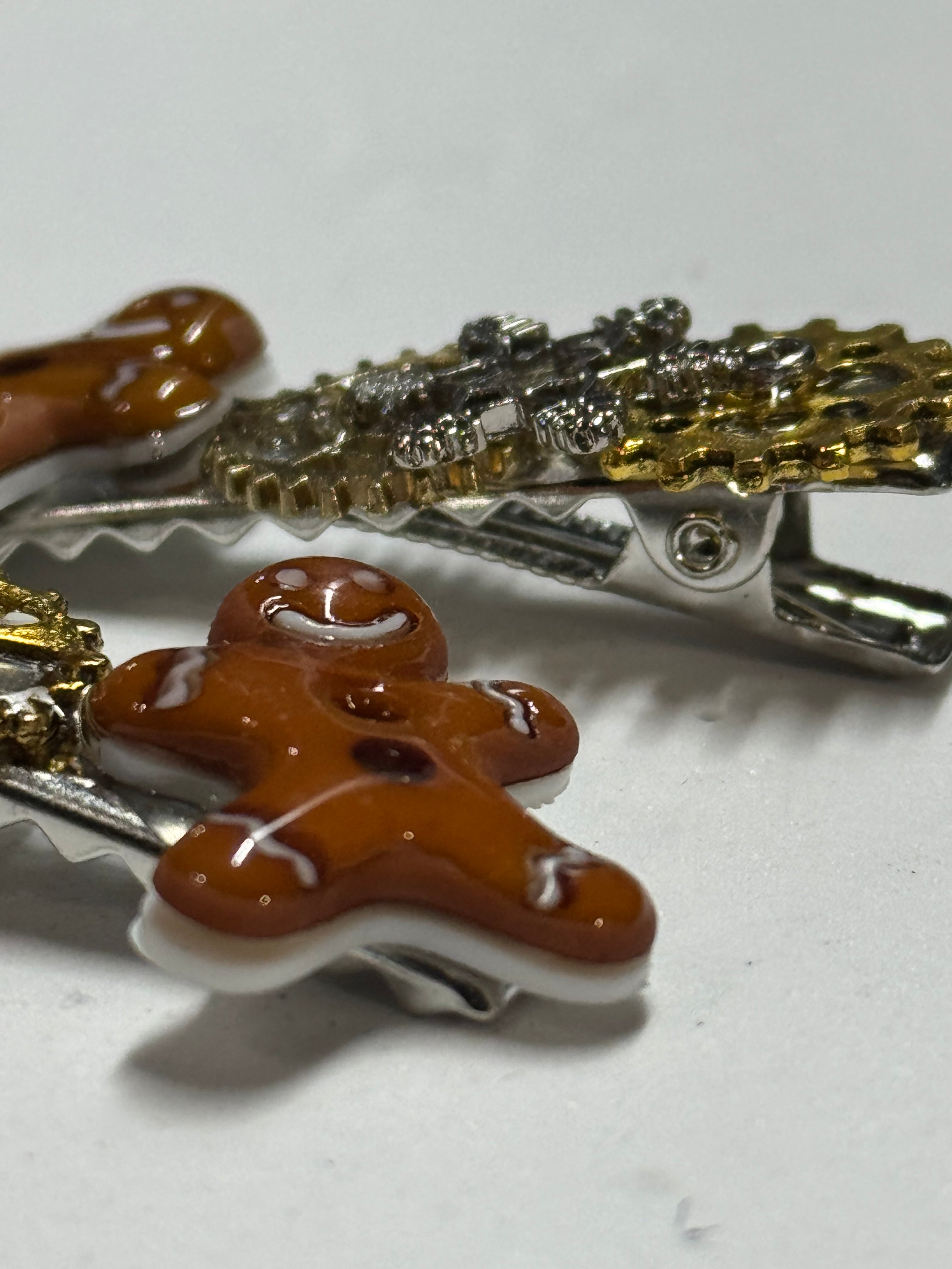 Christmas Steampunk Barrettes