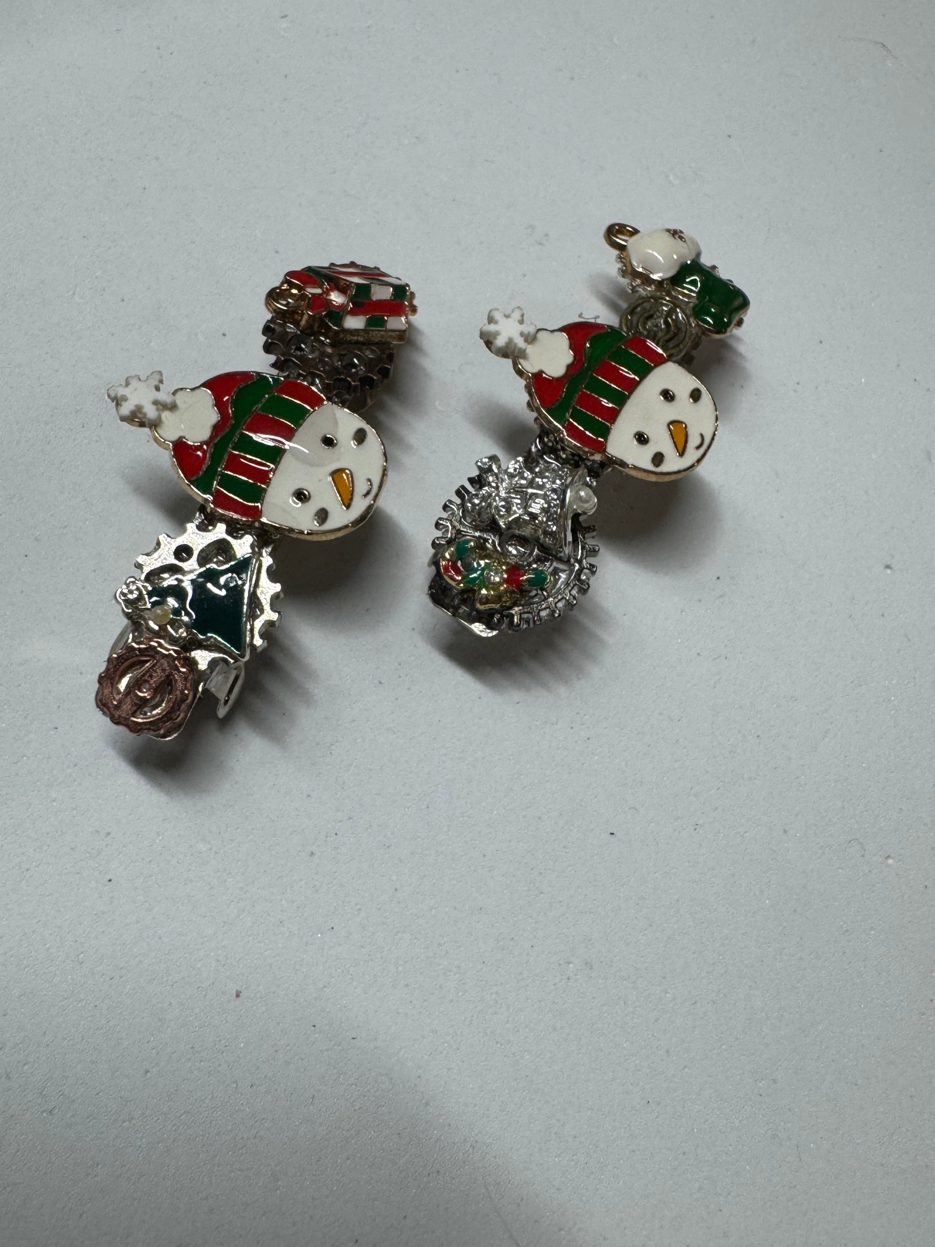 Snowmen Steampunk Barrettes