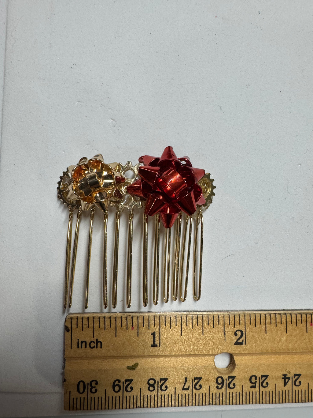 Christmas Bow Hair Combs