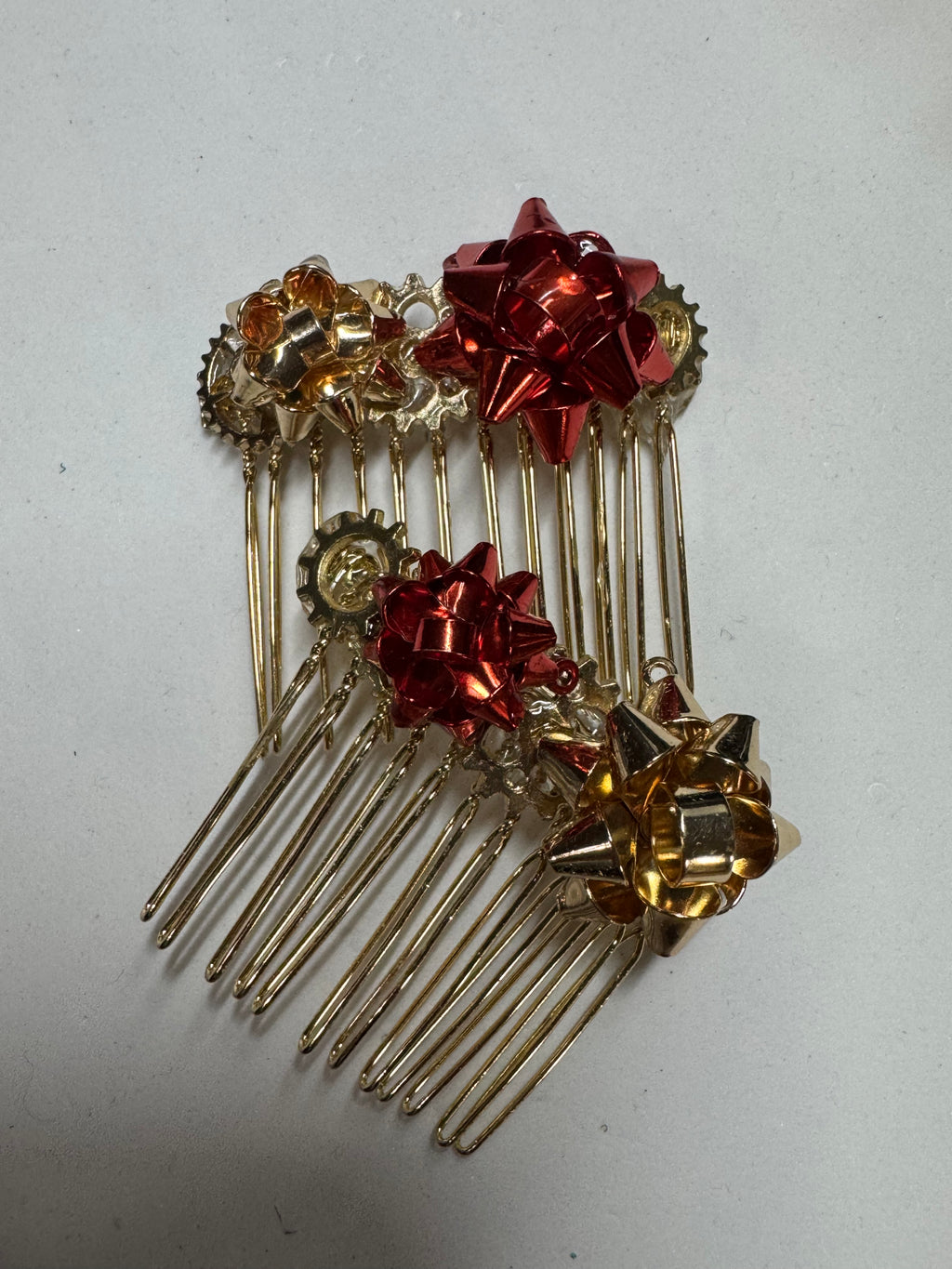 Christmas Bow Hair Combs