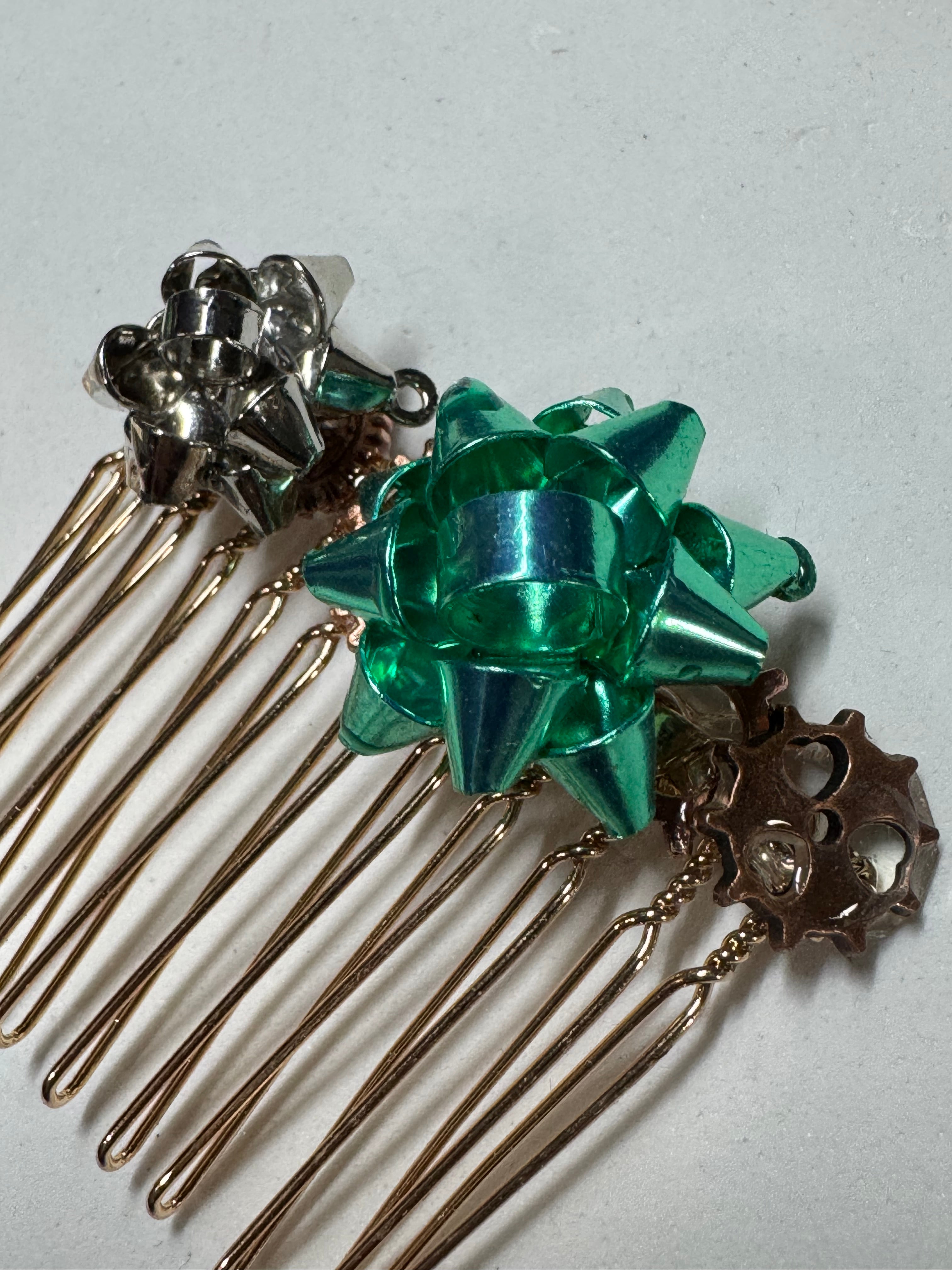 Christmas Bow Hair Combs