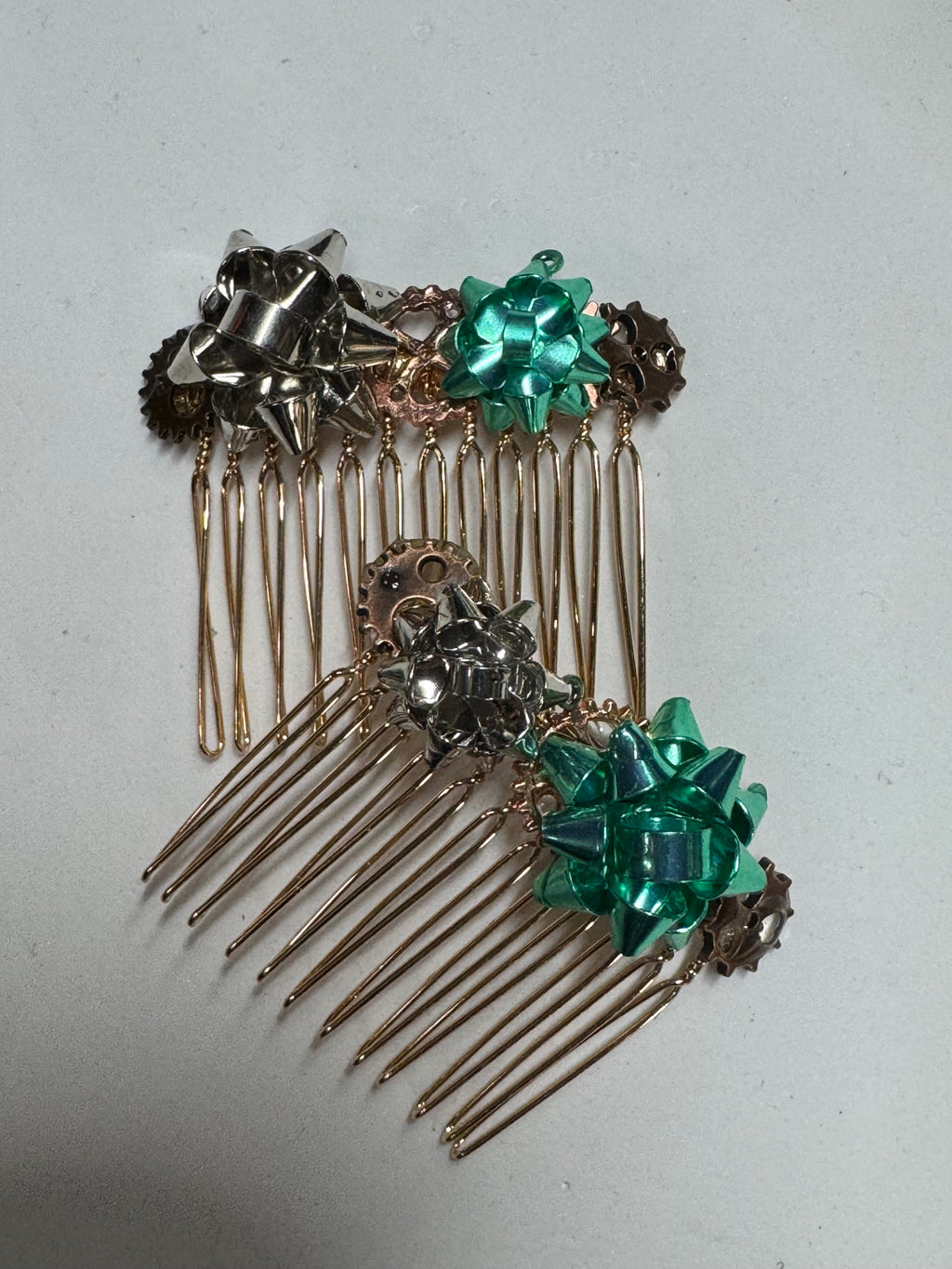 Christmas Bow Hair Combs