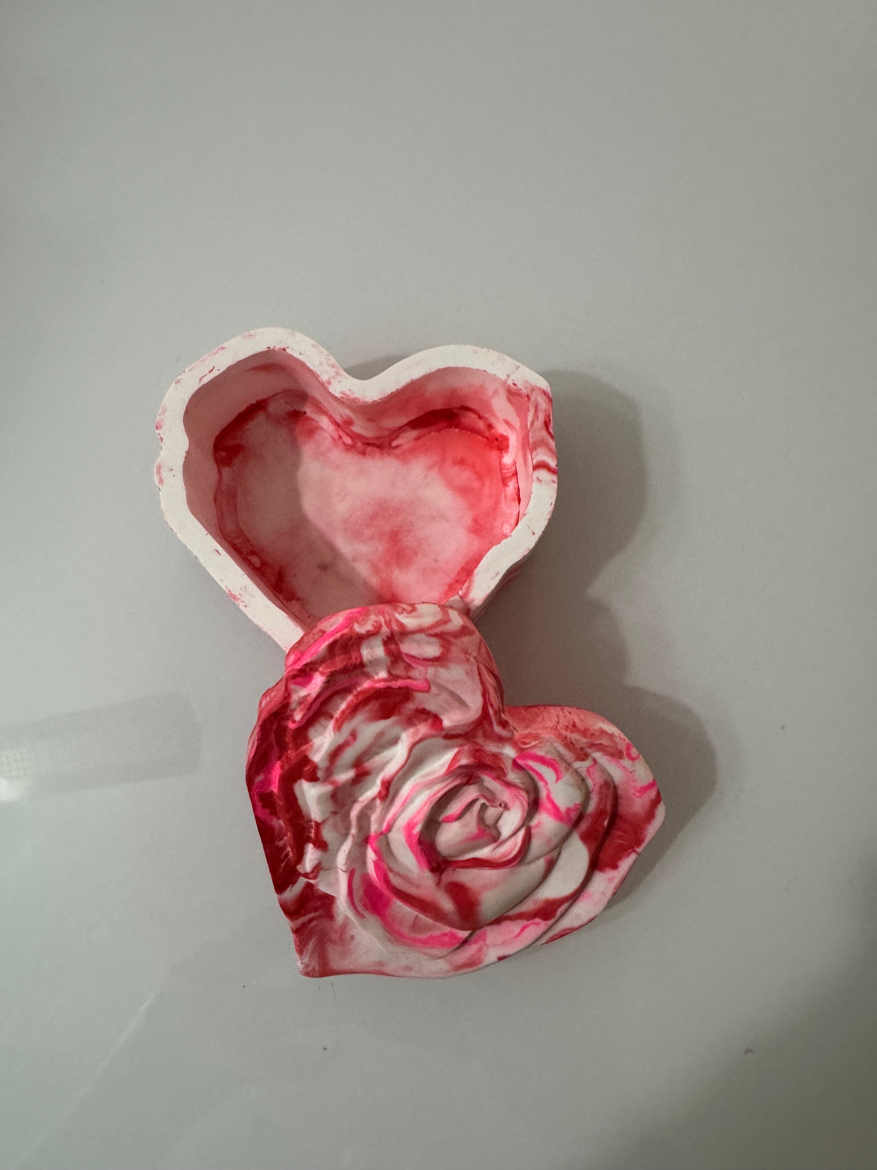 Ceramic Heart shaped Rose Container