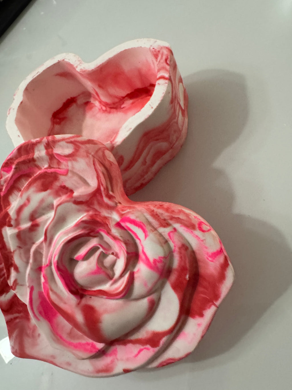Ceramic Heart shaped Rose Container