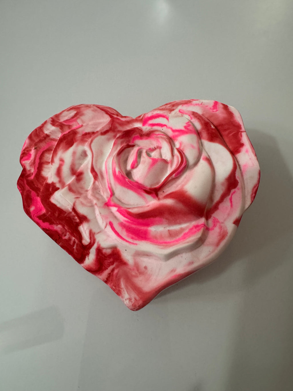 Ceramic Heart shaped Rose Container