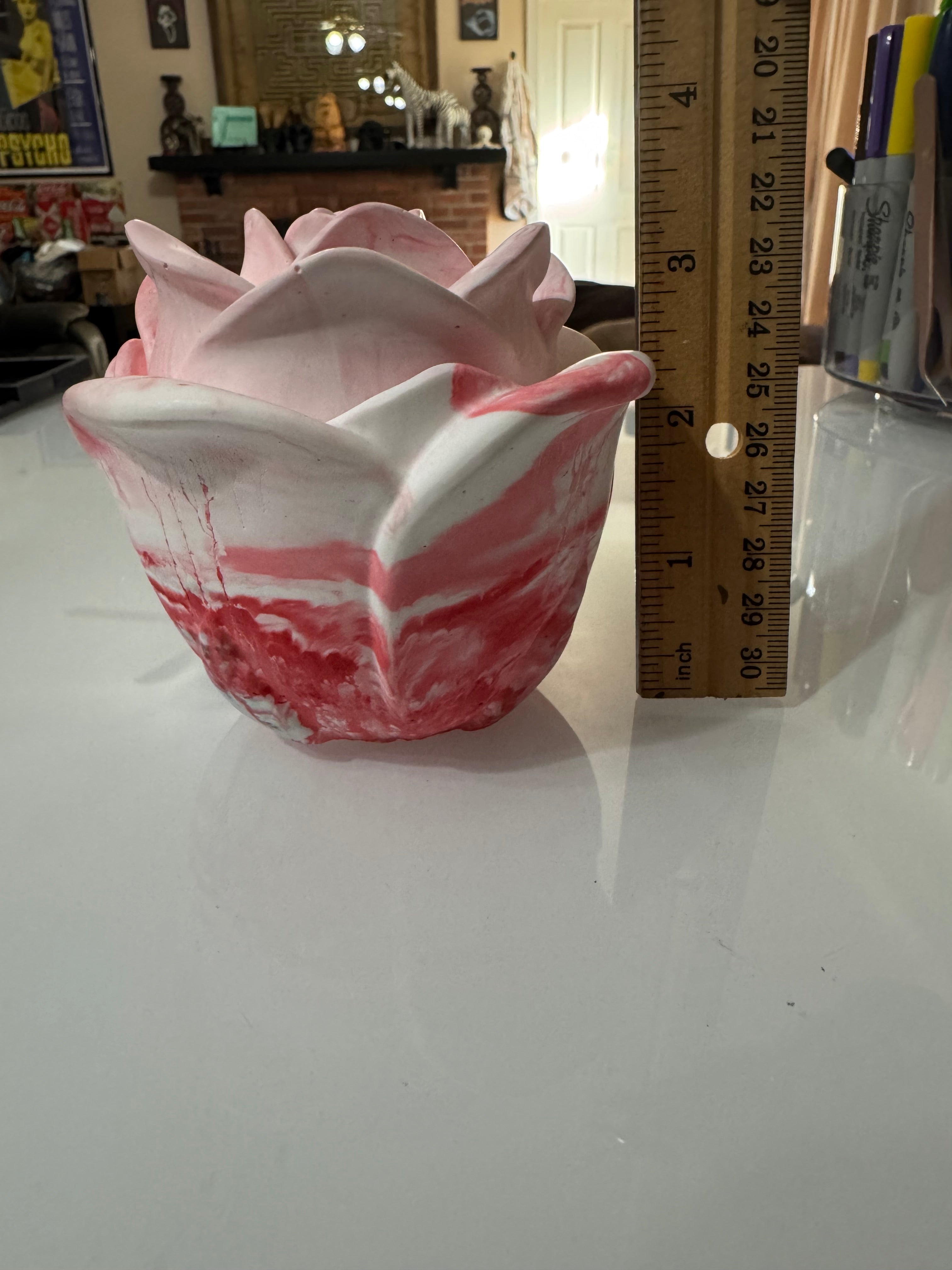 Ceramic Rose Shaped Container