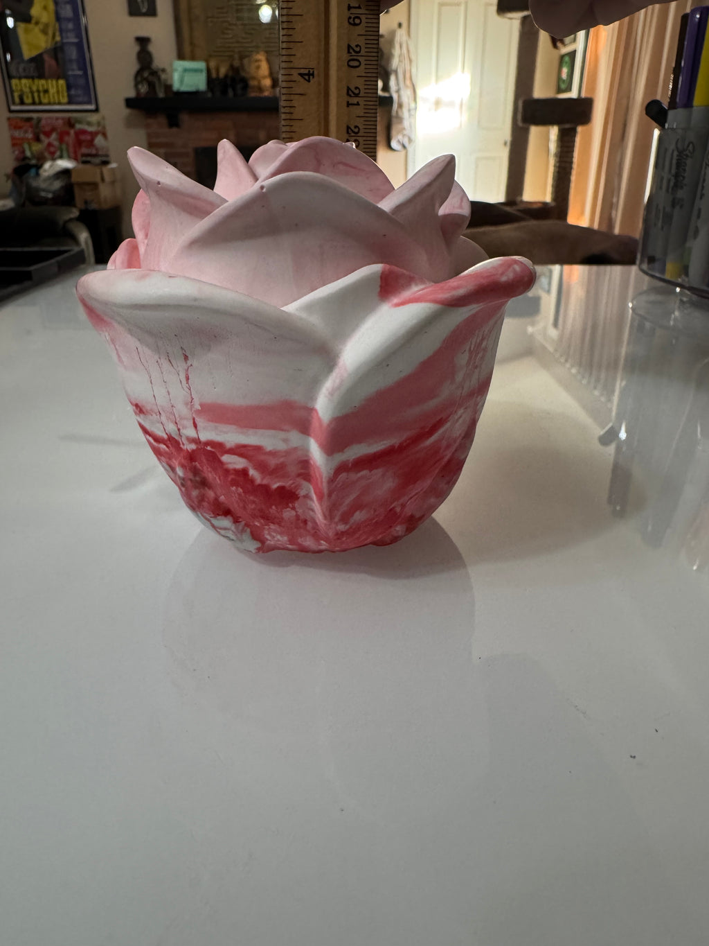 Ceramic Rose Shaped Container