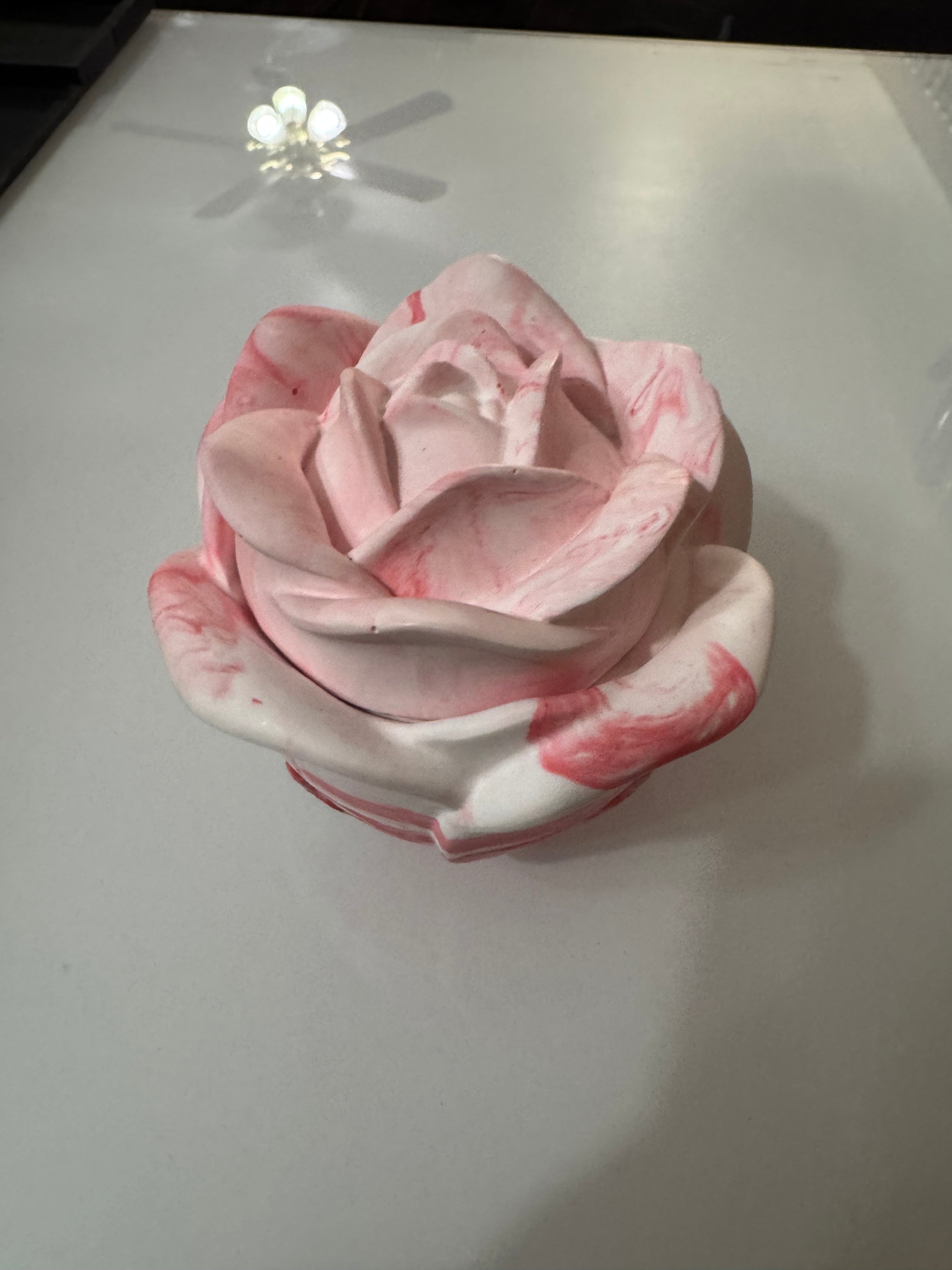 Ceramic Rose Shaped Container