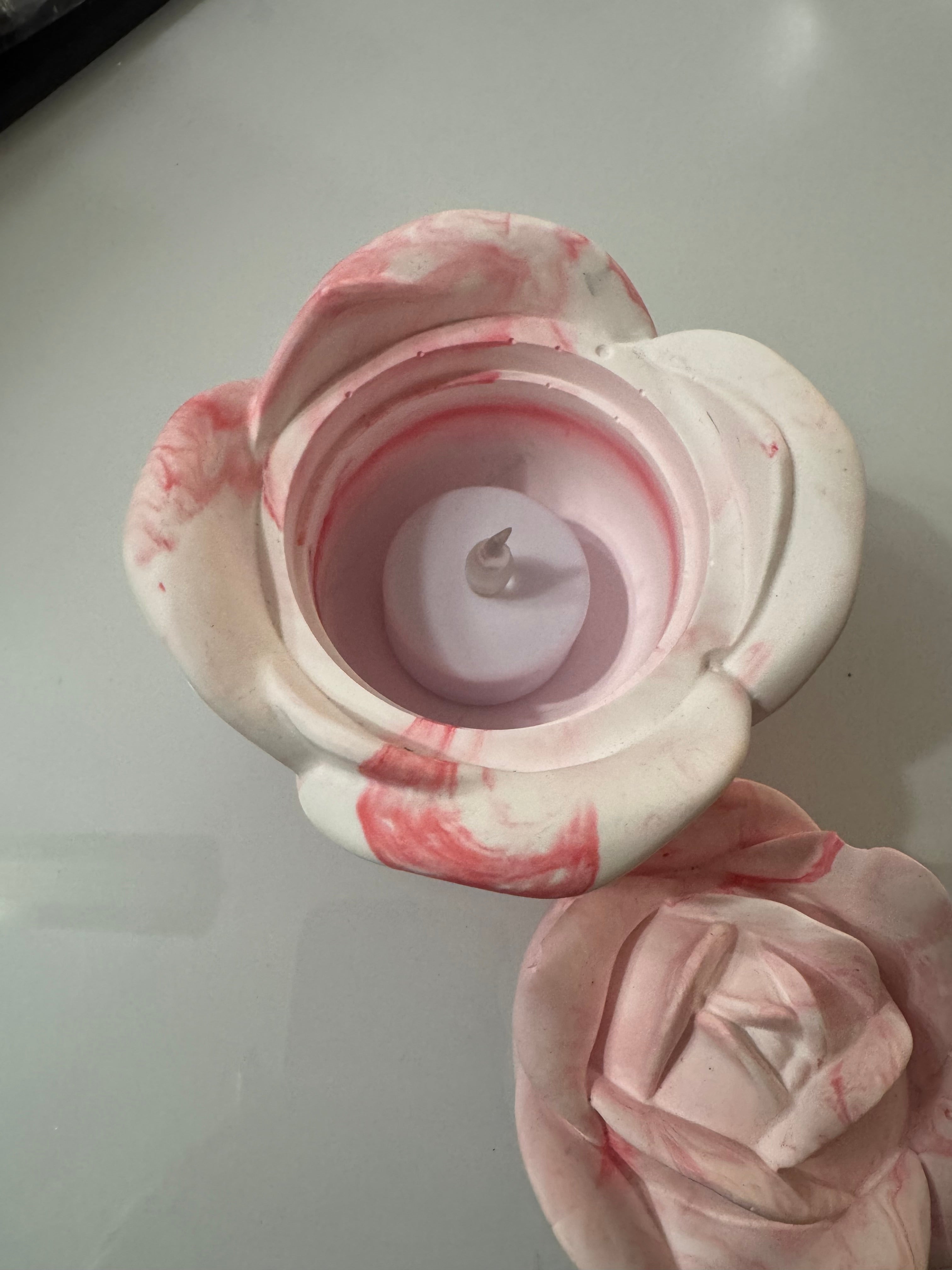 Ceramic Rose Shaped Container