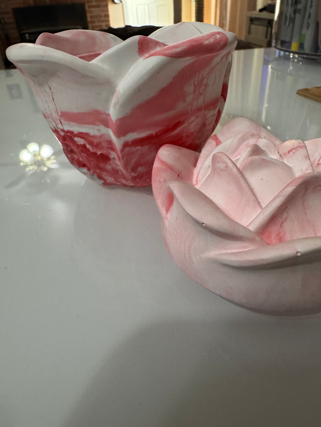 Ceramic Rose Shaped Container