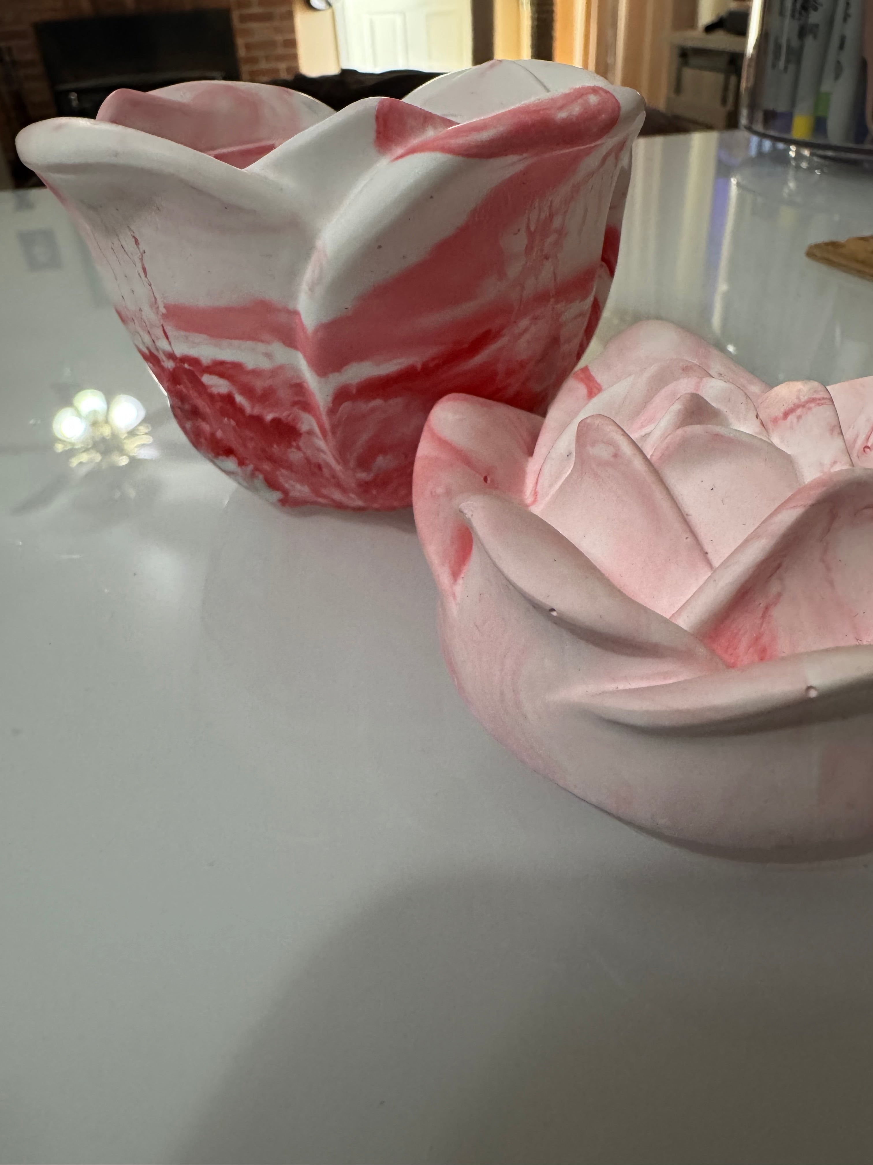 Ceramic Rose Shaped Container